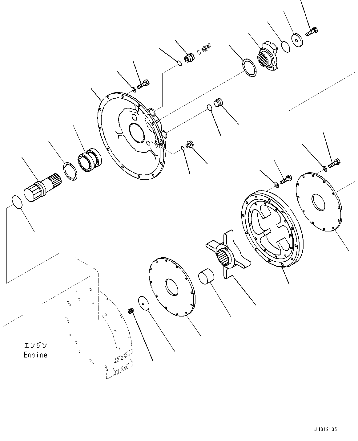 Bulldozers Komatsu / D155AX-8 S/N 100001-UP (For Mosaic)(1001563C) / Damper, Body (#100001-)(B004001 : B0600-001001)