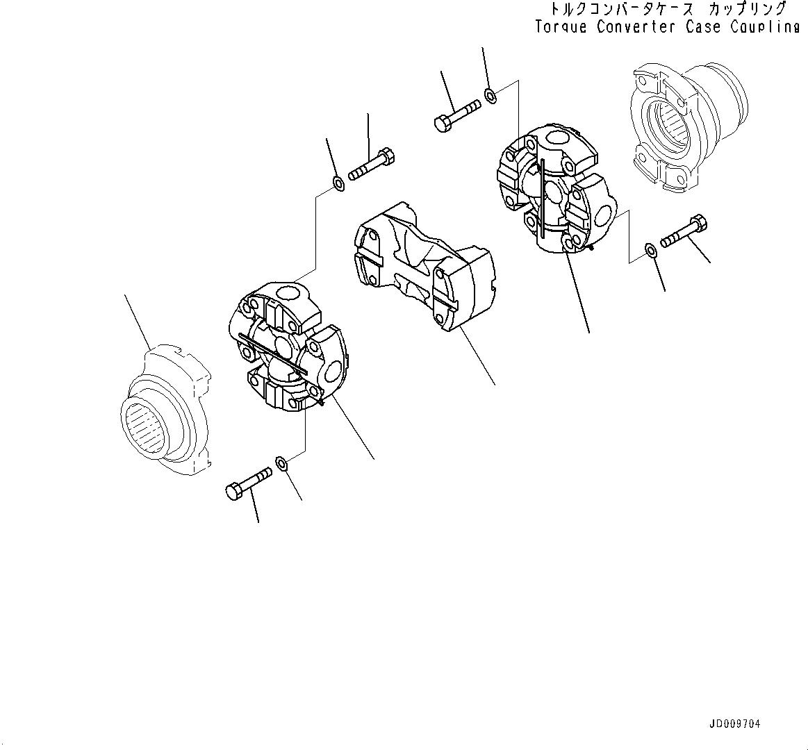 Bulldozers Komatsu / D155AX-8 S/N 100001-UP (For Mosaic)(1001563C) / Universal Joint (#100001-)(F001001 : F2200-001001)