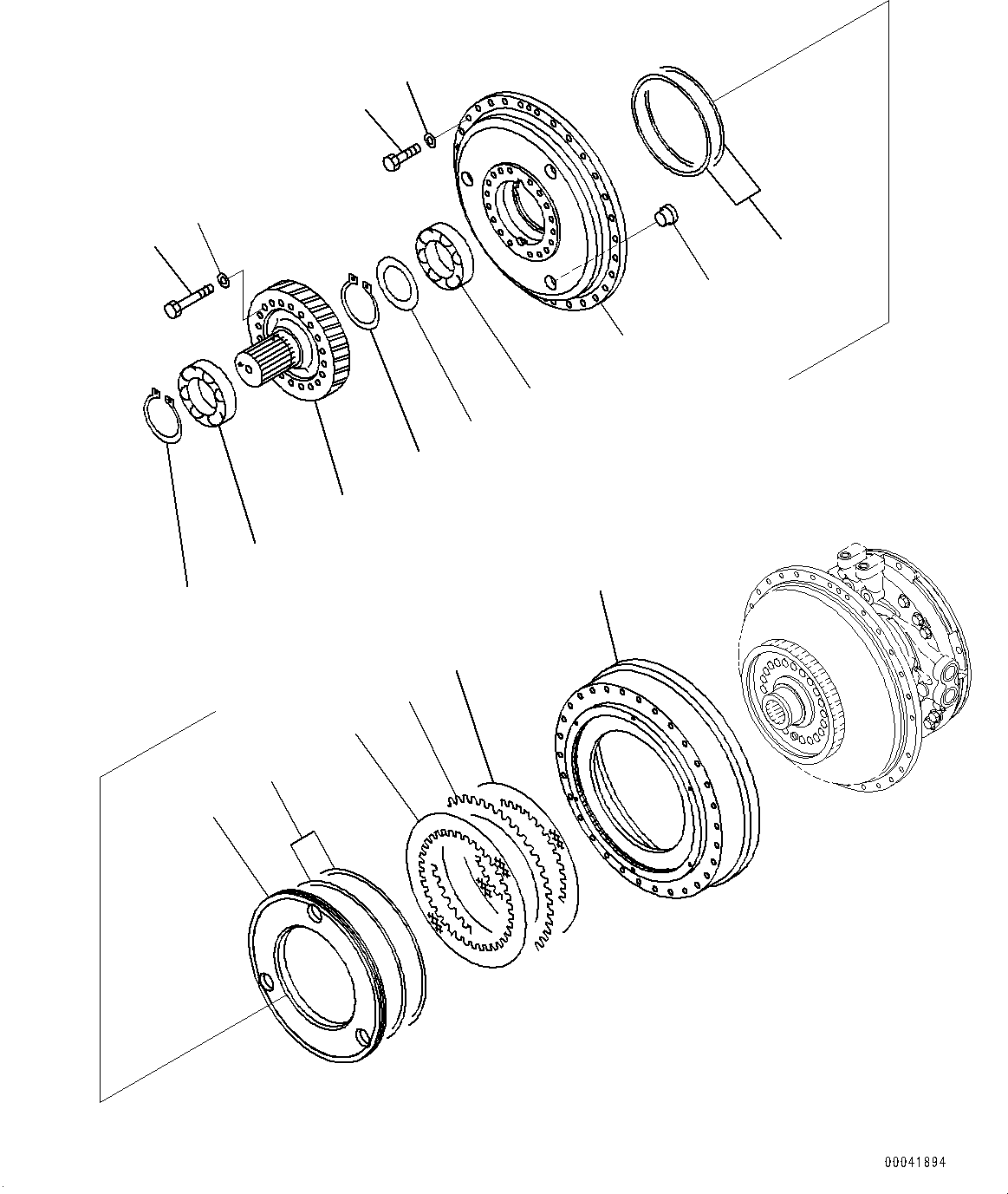 Bulldozers Komatsu / D155AX-8 S/N 100001-UP (For Mosaic)(1001563C) / Power Train, Input shaft and Drive Case (#100148-100209)(F002002 : F2300-002002)