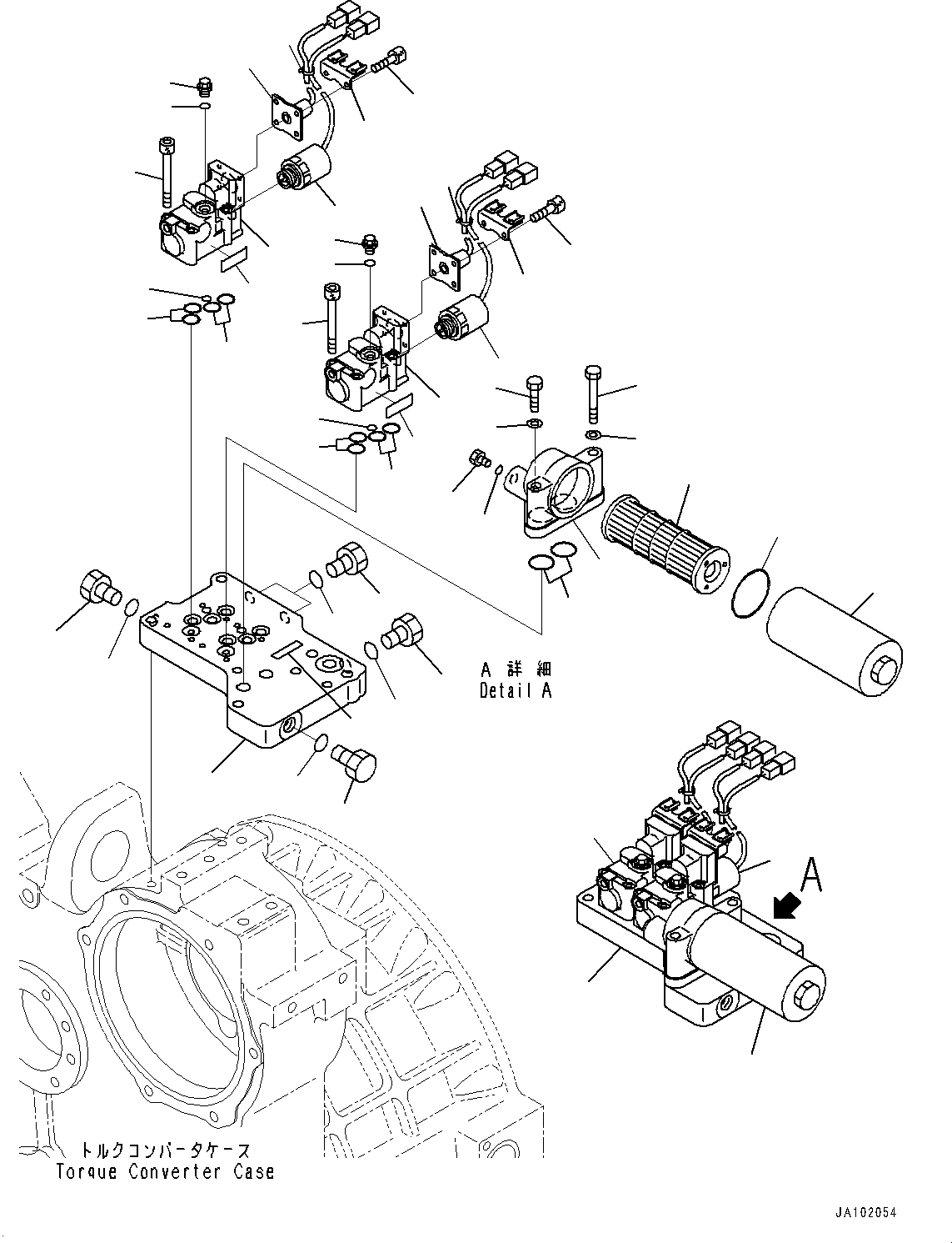 Bulldozers Komatsu / D155AX-8 S/N 100001-UP (For Mosaic)(1001563C) / Power Train, Torque Converter Valve (#100148-100209)(F002005 : F2300-002005)