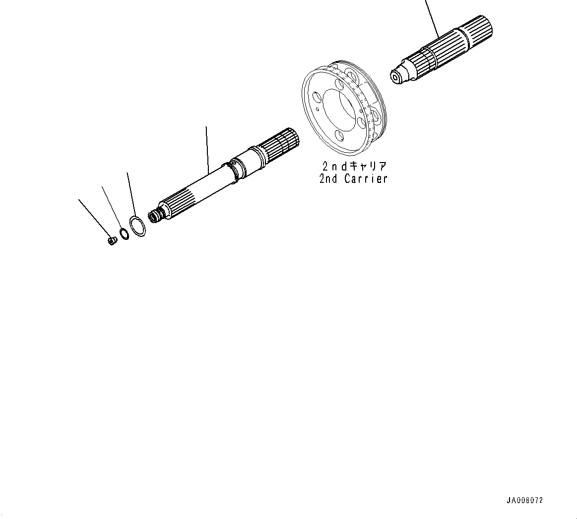 Bulldozers Komatsu / D155AX-8 S/N 100001-UP (For Mosaic)(1001563C) / Power Train, Input and Output Shaft (#100148-100209)(F002011 : F2300-002011)