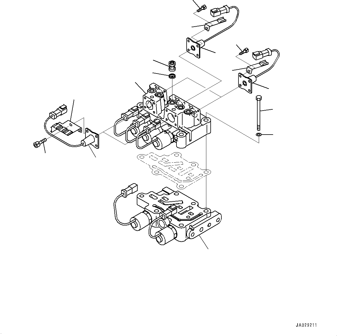 Bulldozers Komatsu / D155AX-8 S/N 100001-UP (For Mosaic)(1001563C) / Power Train, Transmission Control Valve (#100148-100209)(F002013 : F2300-002013)