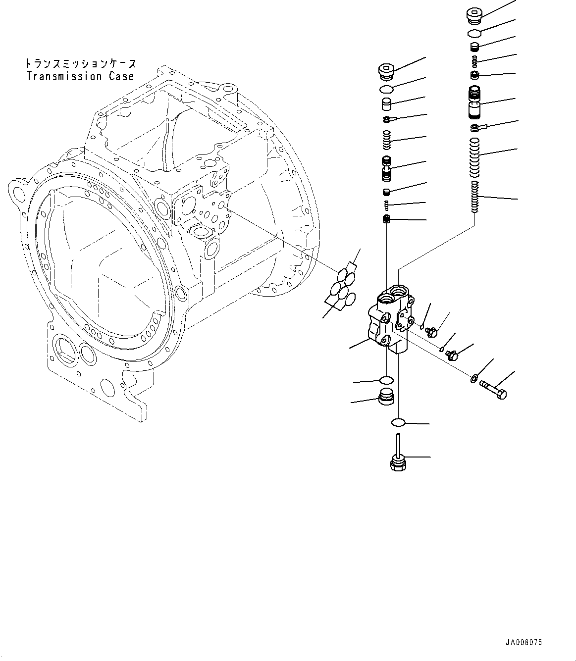 Bulldozers Komatsu / D155AX-8 S/N 100001-UP (For Mosaic)(1001563C) / Power Train, Transmission Main Relief Valve (#100148-100209)(F002014 : F2300-002014)