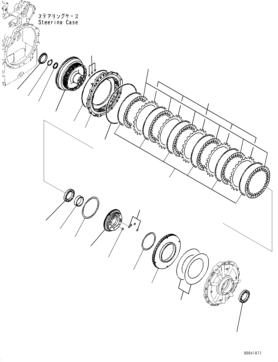 Bulldozers Komatsu / D155AX-8 S/N 100001-UP (For Mosaic)(1001563C) / Power Train, Brake (1/2) (#100148-100209)(F002017 : F2300-002017)