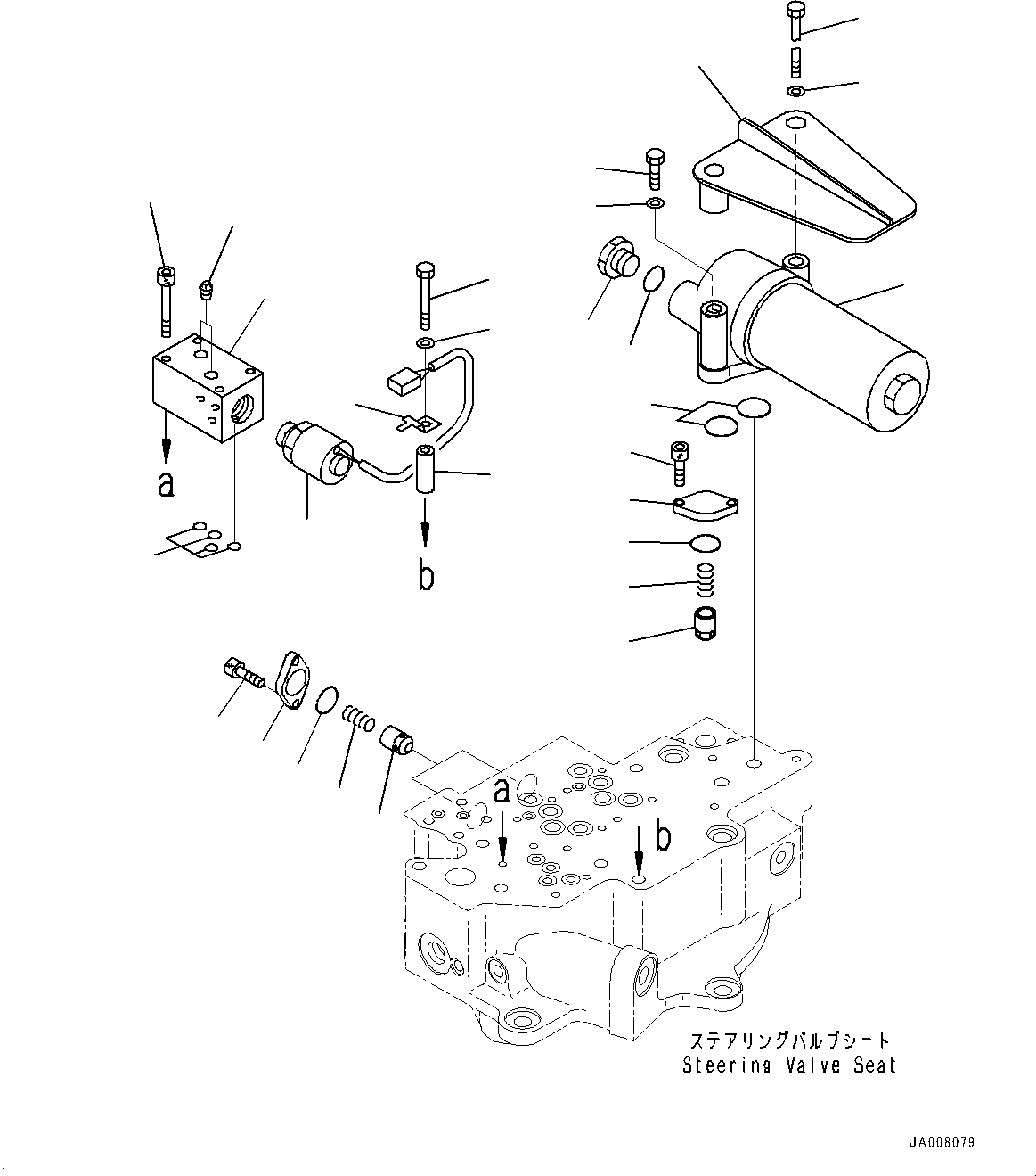Bulldozers Komatsu / D155AX-8 S/N 100001-UP (For Mosaic)(1001563C) / Power Train, Inner Parts, Steering Valve (2/3) (#100148-100209)(F002022 : F2300-002022)