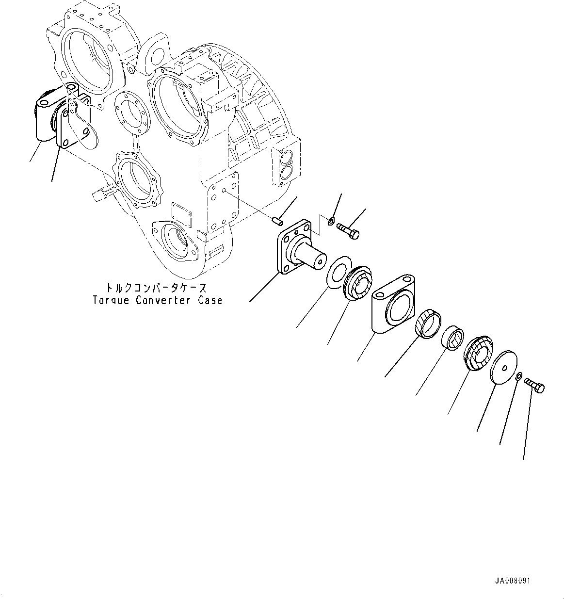 Bulldozers Komatsu / D155AX-8 S/N 100001-UP (For Mosaic)(1001563C) / Power Train, Mounting (#100148-100209)(F002035 : F2300-002035)