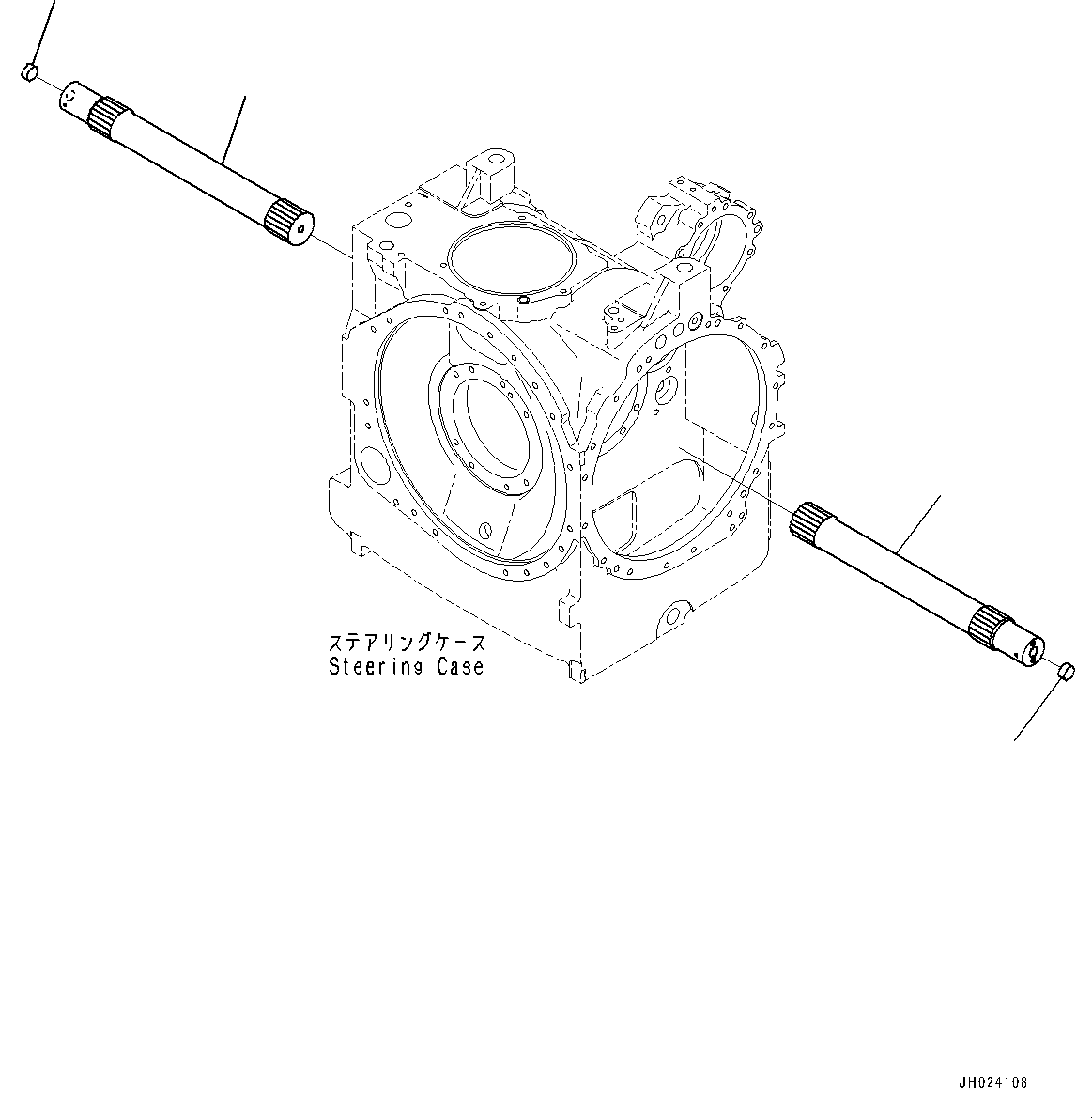 Bulldozers Komatsu / D155AX-8 S/N 100001-UP (For Mosaic)(1001563C) / Power Train, Steering Shaft (#100148-100209)(F002037 : F2300-002037)