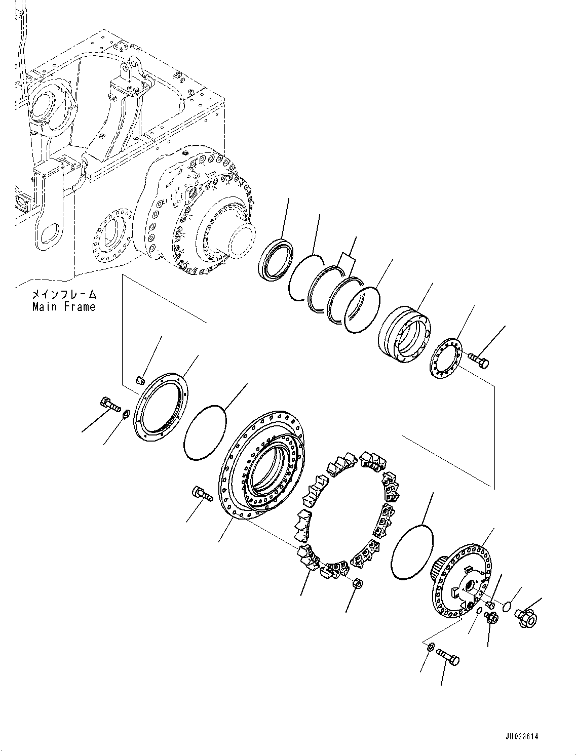 Bulldozers Komatsu / D155AX-8 S/N 100001-UP (For Mosaic)(1001563C) / Final Drive, Sprocket Hub, L.H. (#100001-)(F003001 : F2380-005001)