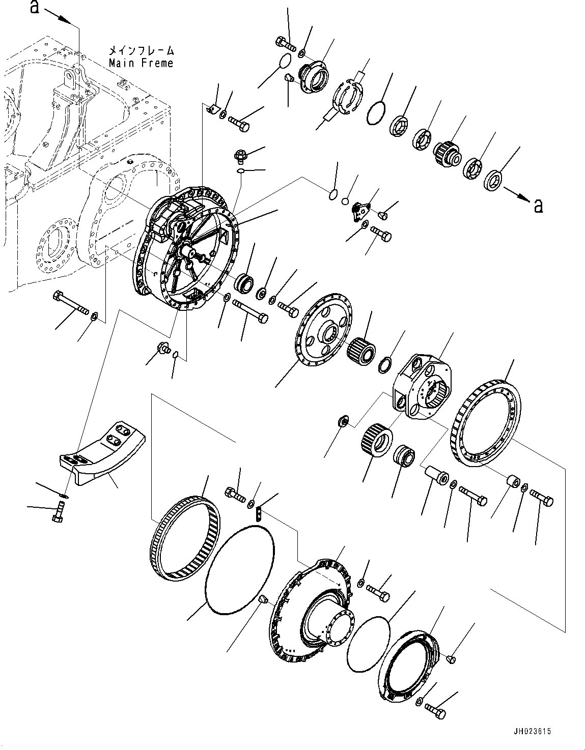 Bulldozers Komatsu / D155AX-8 S/N 100001-UP (For Mosaic)(1001563C) / Final Drive, Final Gear Case L.H. (#100001-)(F003002 : F2380-005002)