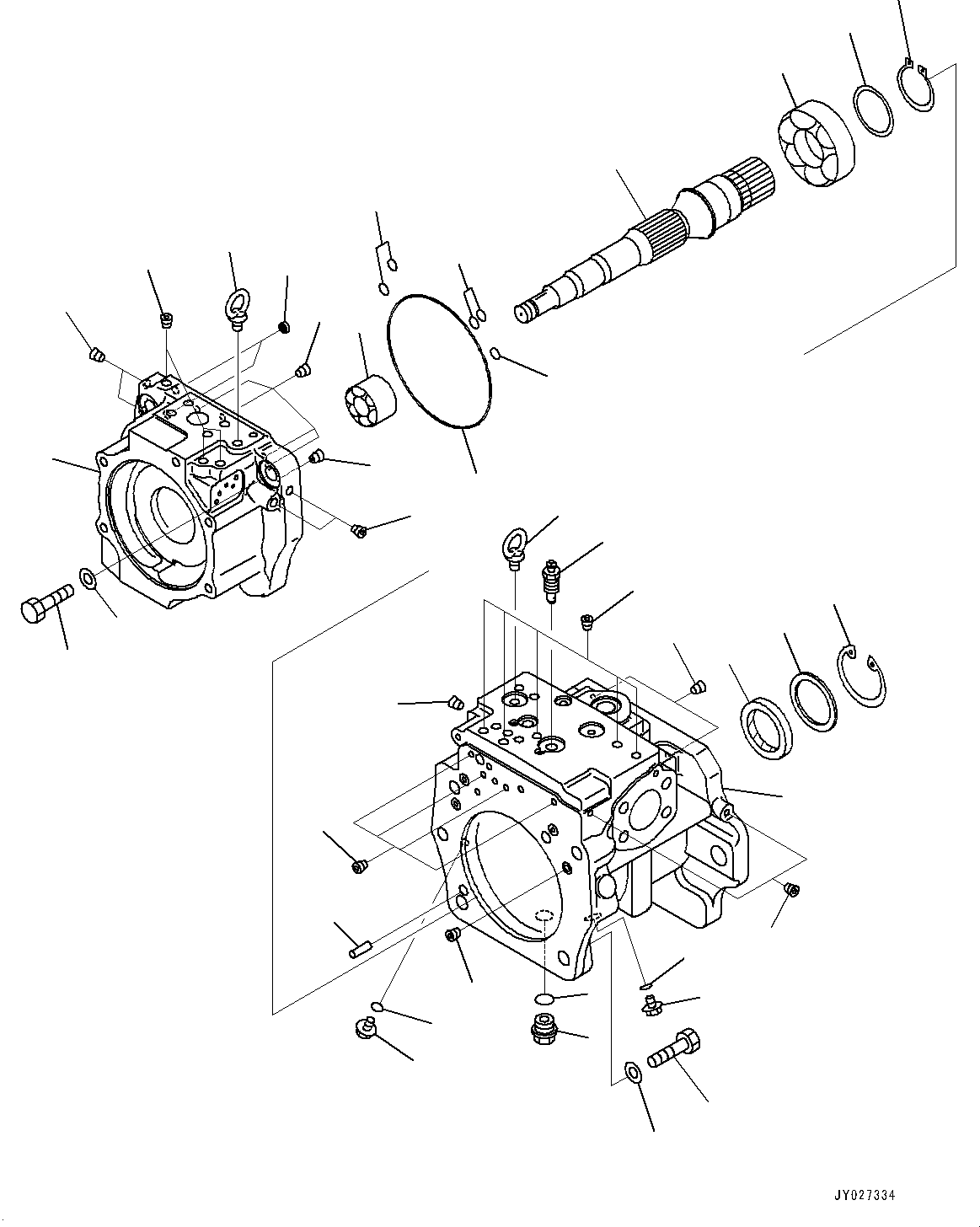 Bulldozers Komatsu / D155AX-8 S/N 100001-UP (For Mosaic)(1001563C) / Power Train Hydraulic Oil Piping, HSS Pump (1/6) (#100148-)(F005001 : F2720-002001)