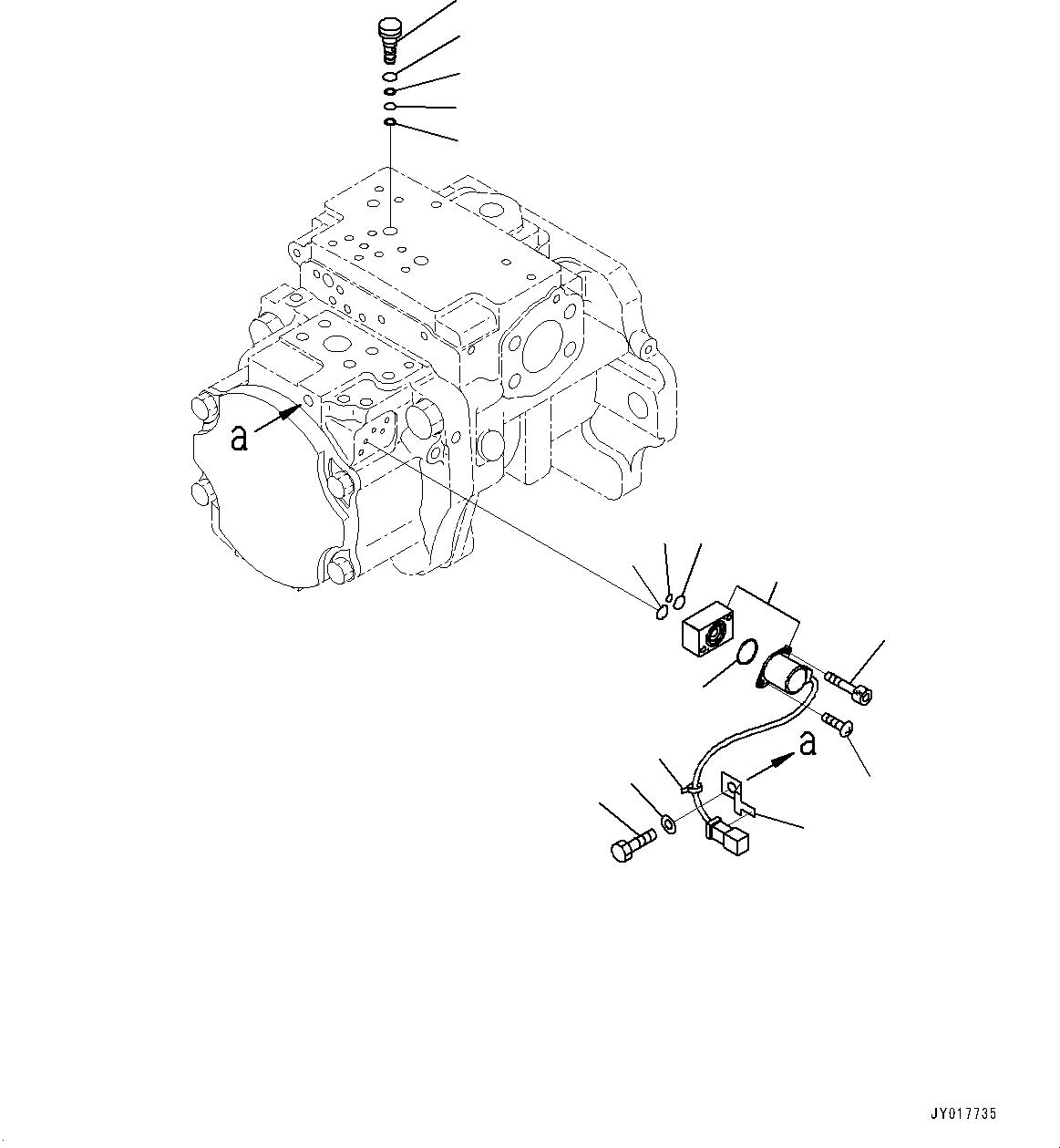 Bulldozers Komatsu / D155AX-8 S/N 100001-UP (For Mosaic)(1001563C) / Power Train Hydraulic Oil Piping, HSS Pump (6/6) (#100148-)(F005006 : F2720-002006)