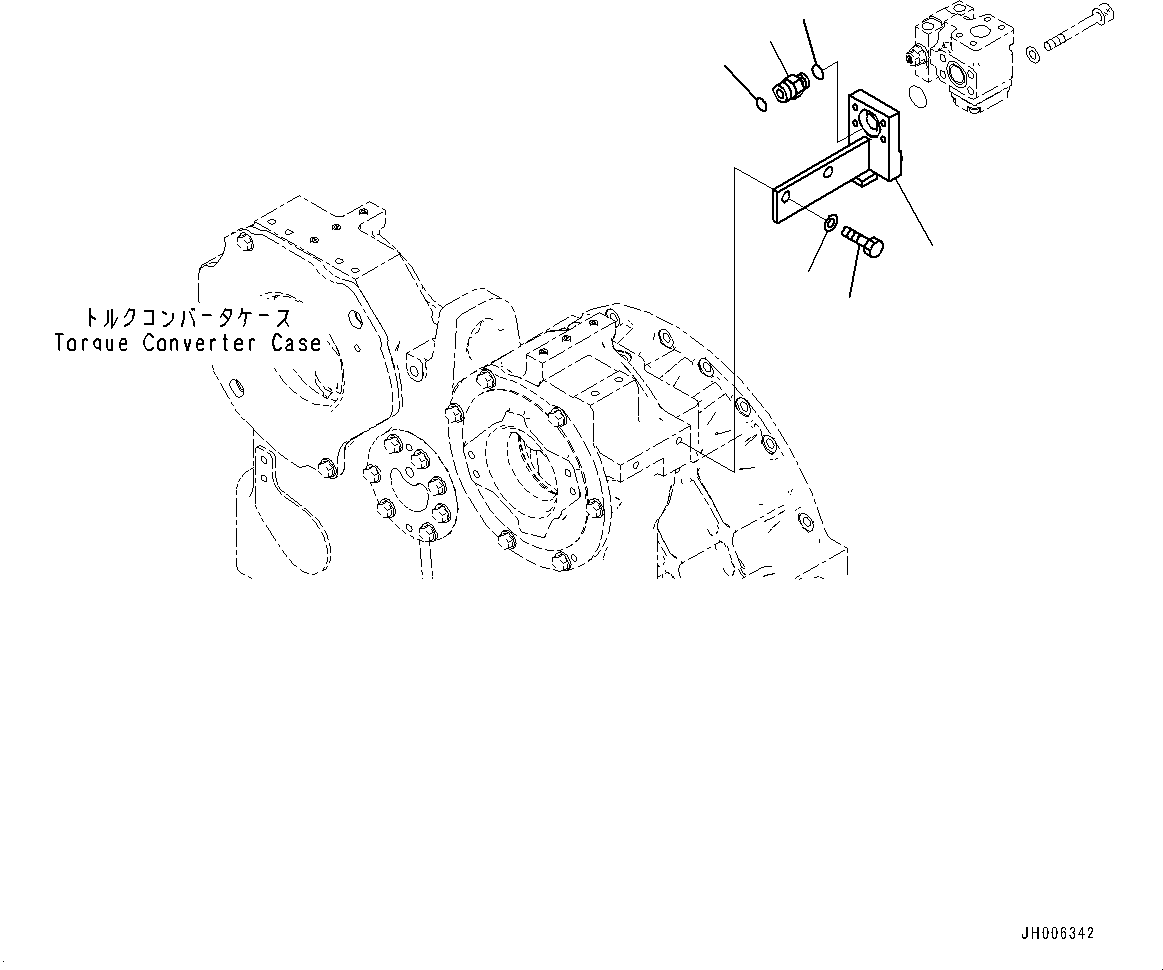 Bulldozers Komatsu / D155AX-8 S/N 100001-UP (For Mosaic)(1001563C) / Power Train Hydraulic Oil Piping, Valve Bracket (#100148-)(F005015 : F2720-002015)
