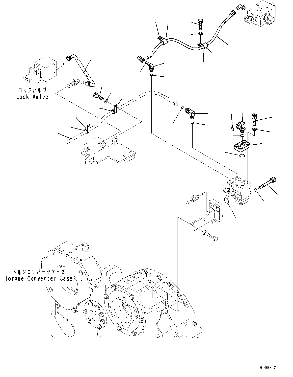 Bulldozers Komatsu / D155AX-8 S/N 100001-UP (For Mosaic)(1001563C) / Power Train Hydraulic Oil Piping, Valve Piping (#100148-)(F005016 : F2720-002016)