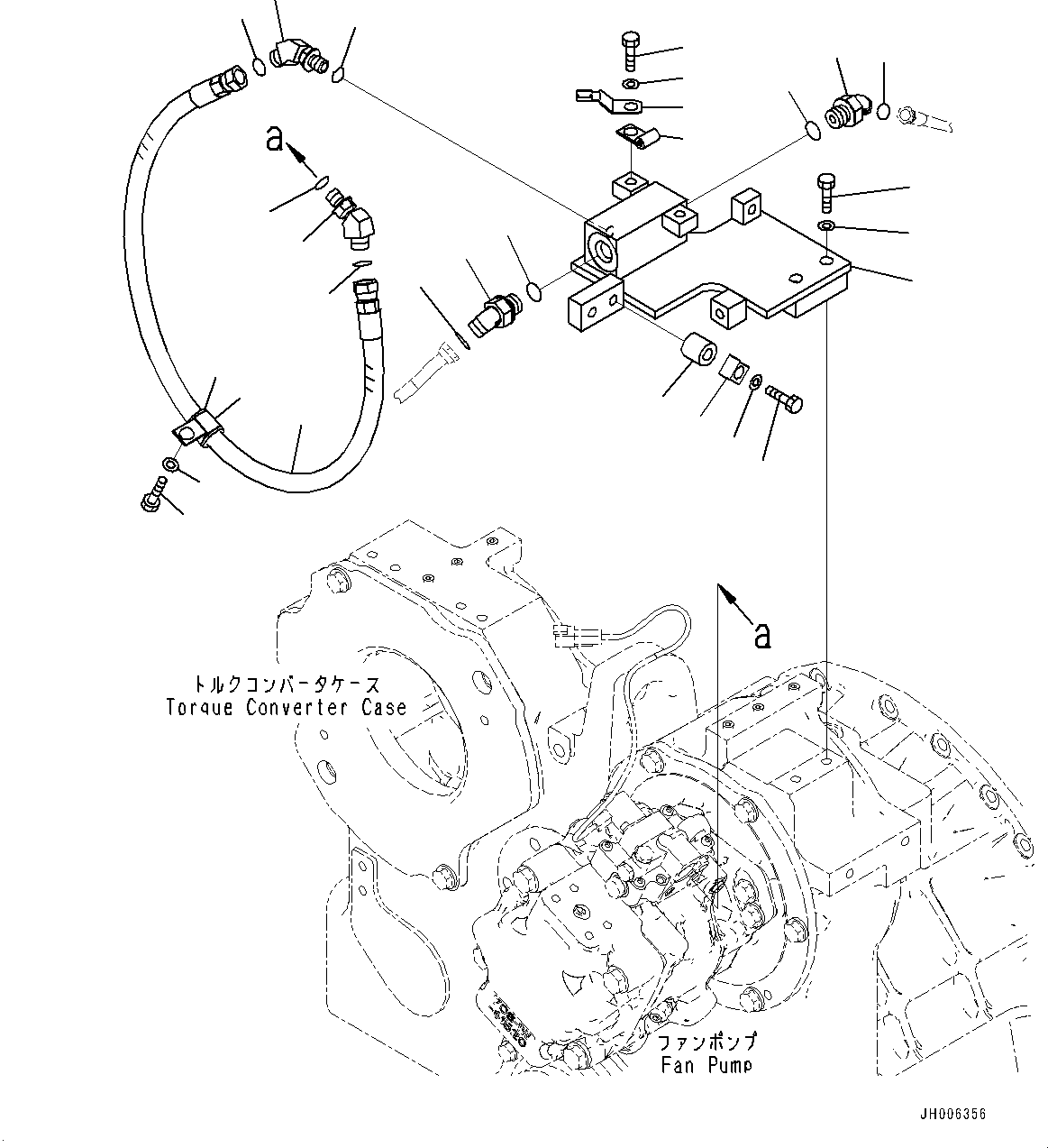 Bulldozers Komatsu / D155AX-8 S/N 100001-UP (For Mosaic)(1001563C) / Power Train Hydraulic Oil Piping, Filter Piping (#100148-)(F005017 : F2720-002017)