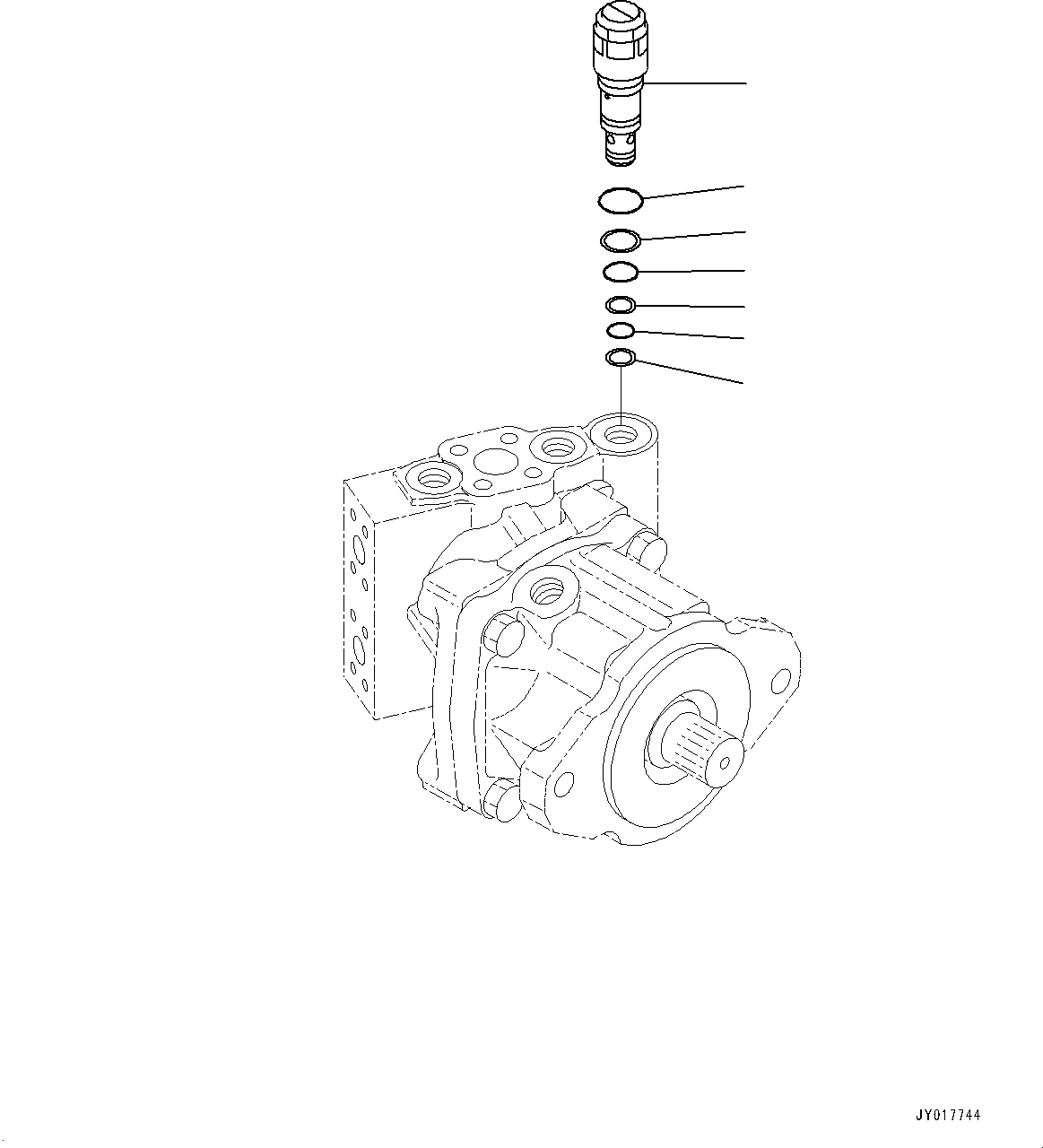 Bulldozers Komatsu / D155AX-8 S/N 100001-UP (For Mosaic)(1001563C) / Power Train Hydraulic Oil Piping, HSS Motor (3/3) (#100148-)(F005020 : F2720-002020)