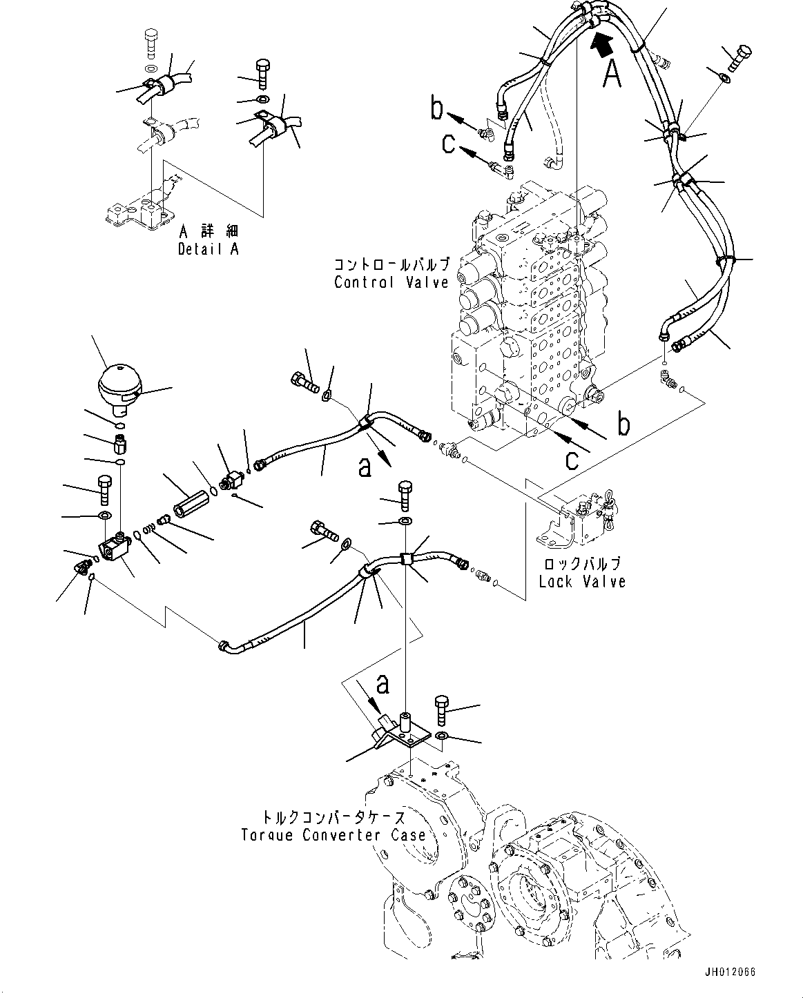 Bulldozers Komatsu / D155AX-8 S/N 100001-UP (For Mosaic)(1001563C) / Power Train Hydraulic Oil Piping, Accumulator (#100148-)(F005023 : F2720-002023)