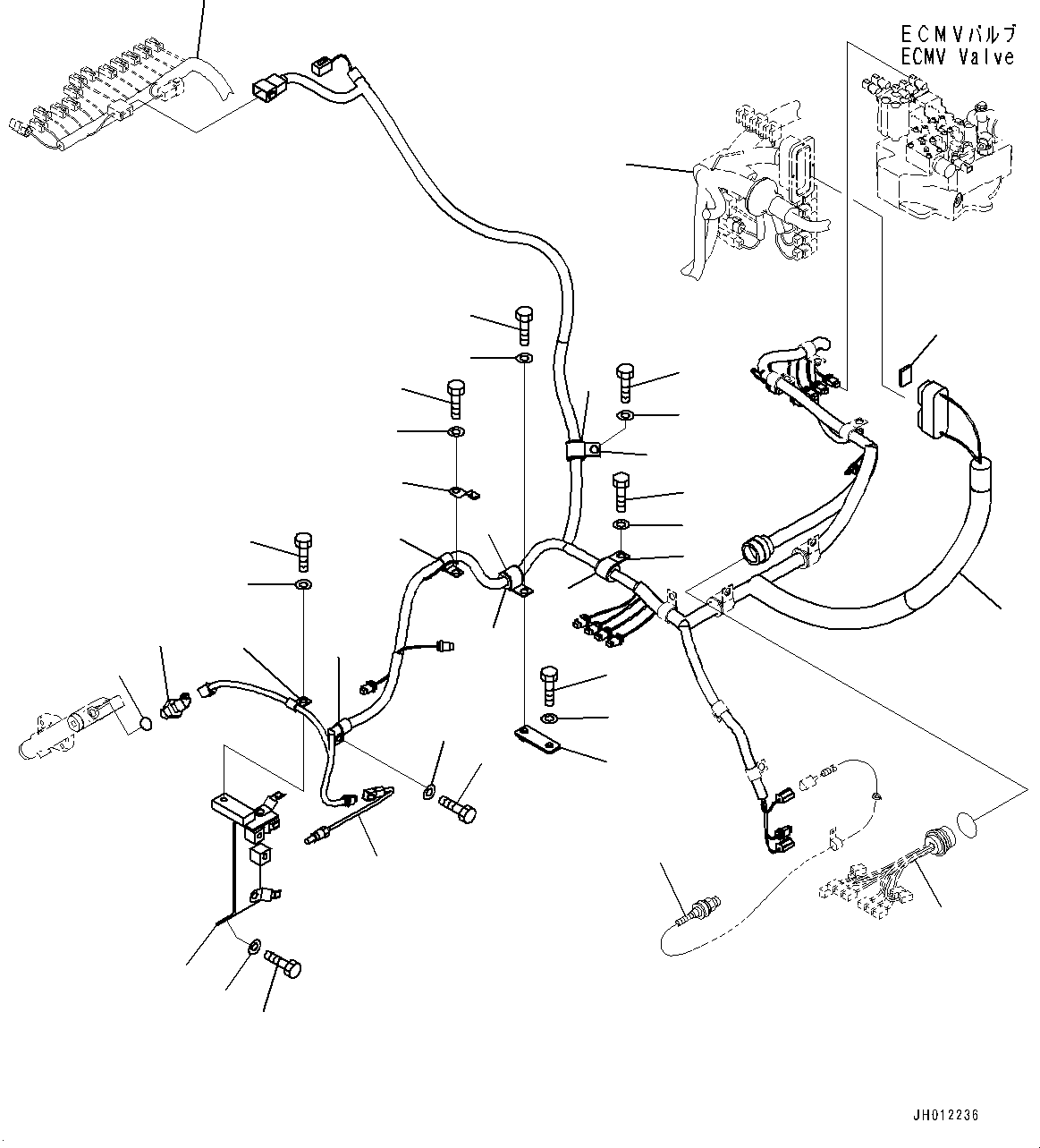 Bulldozers Komatsu / D155AX-8 S/N 100001-UP (For Mosaic)(1001563C) / Power Train Wiring Harness, Wiring Harness (#100001-)(F007001 : F2830-001001)