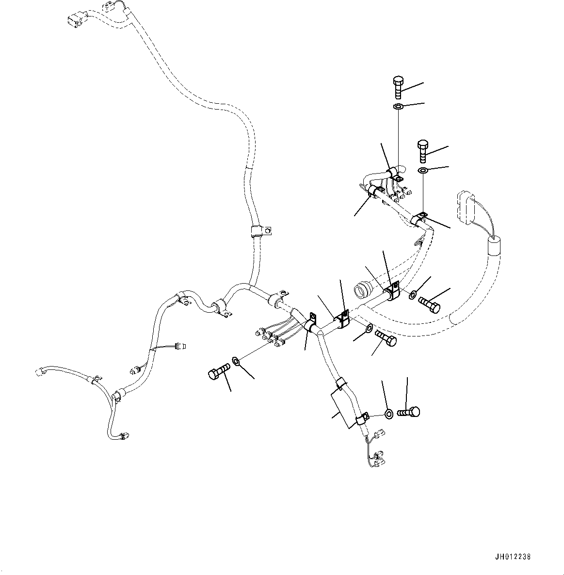 Bulldozers Komatsu / D155AX-8 S/N 100001-UP (For Mosaic)(1001563C) / Power Train Wiring Harness, Mounting (#100001-)(F007002 : F2830-001002)