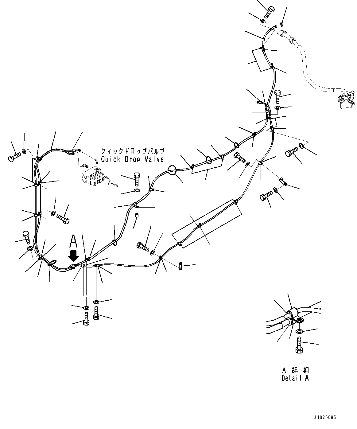 Bulldozers Komatsu / D155AX-8 S/N 100001-UP (For Mosaic)(1001563C) / Blade Lift Piping, Drain Piping(#100100-)(H002002 : H2210-001001A)