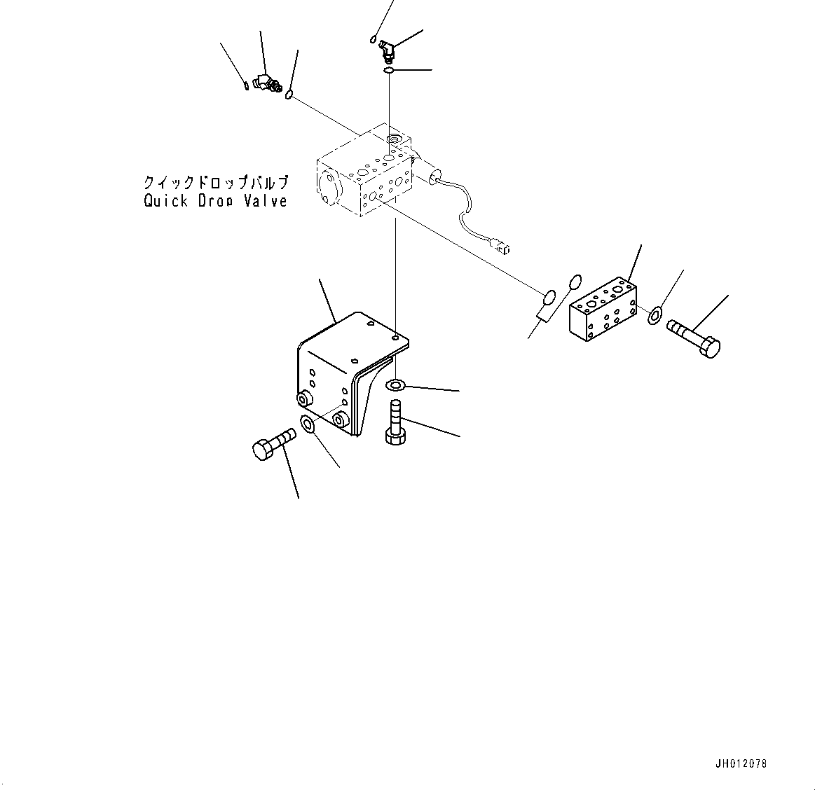 Bulldozers Komatsu / D155AX-8 S/N 100001-UP (For Mosaic)(1001563C) / Blade Lift Piping, Bracket (#100001-)(H002008 : H2210-001005)