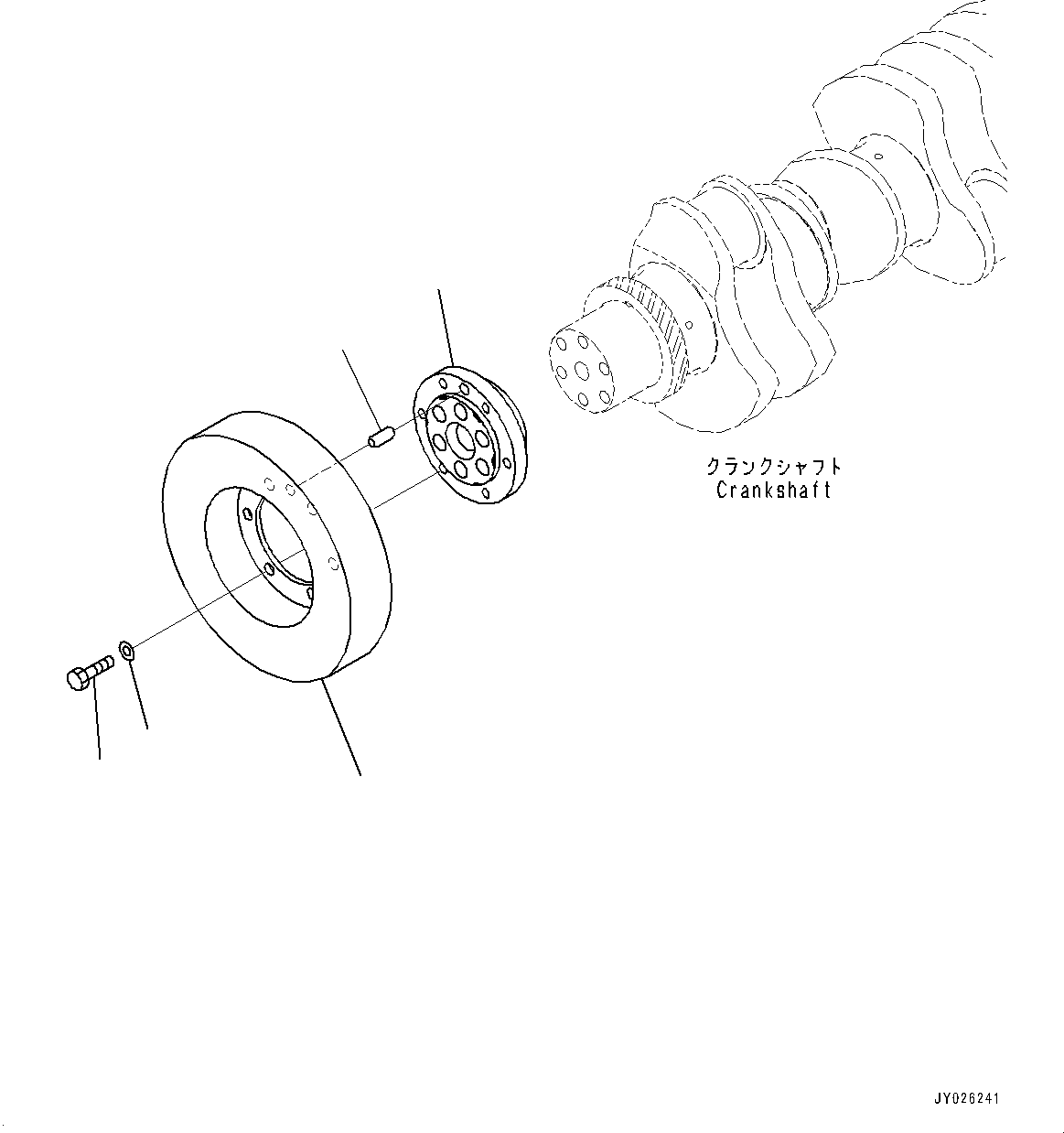 Engines Komatsu / SAA6D125E-7 S/N 865972-UP (For WA475-10)(1001571C) / Crank Pulley (#865972-)(B010001 : A2370-001001)
