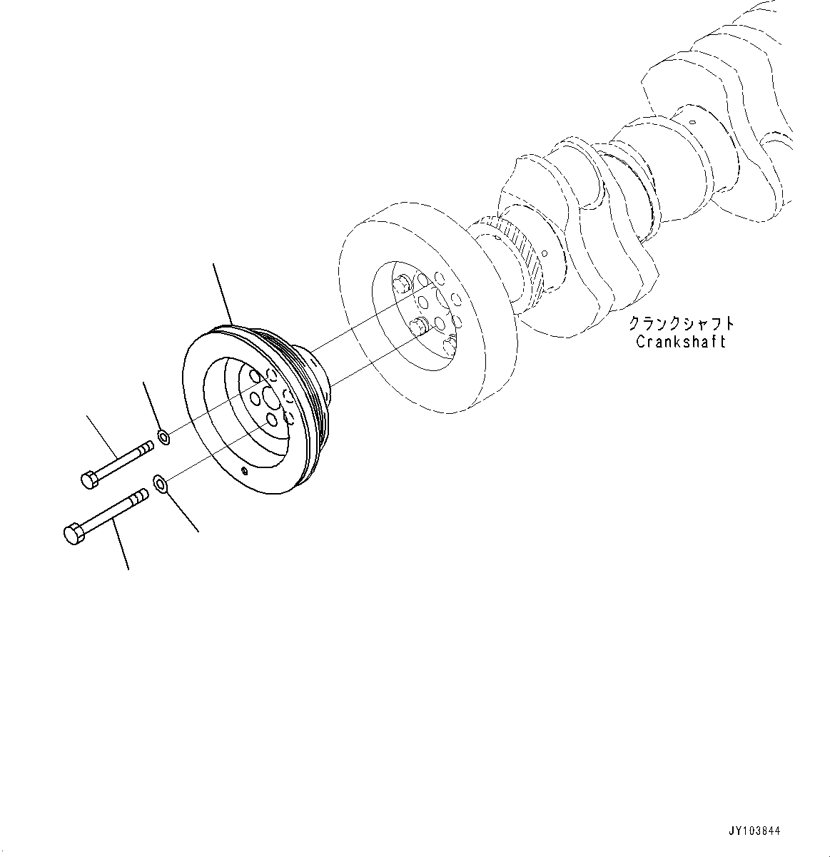 Engines Komatsu / SAA6D125E-7 S/N 865972-UP (For WA475-10)(1001571C) / Camshaft Related Parts, Camshaft and Cam Follower (#865972-)(B012001 : A2410-001001)