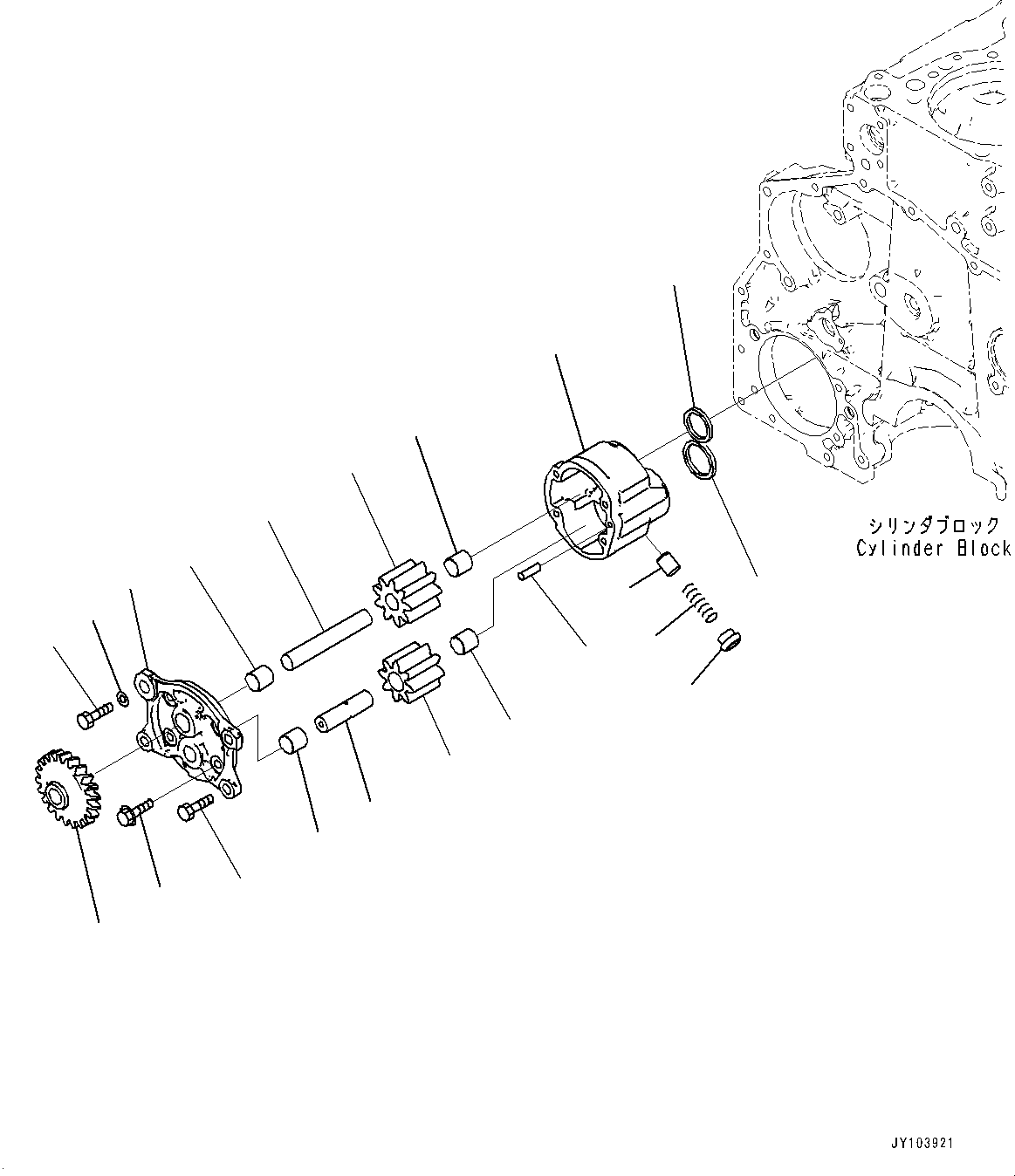Engines Komatsu / SAA6D125E-7 S/N 865972-UP (For WA475-10)(1001571C) / Engine Oil Pump (#865972-)(C001001 : A3010-001001)