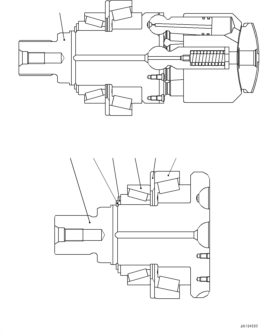 Wheel Loaders Komatsu / WA475-10E0 S/N 120001-UP(1001572C) / Hydrostatic Transmission (HST) Motor, Inner Parts, HST Motor 1 (3/6) (#120001-)(F001003 : F2430-001003)
