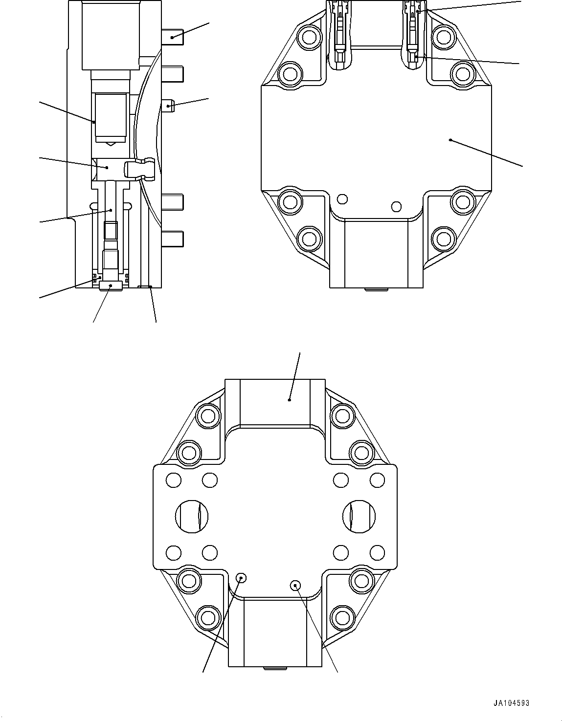 Wheel Loaders Komatsu / WA475-10E0 S/N 120001-UP(1001572C) / Hydrostatic Transmission (HST) Motor, Inner Parts, HST Motor 1 (4/6) (#120001-)(F001004 : F2430-001004)