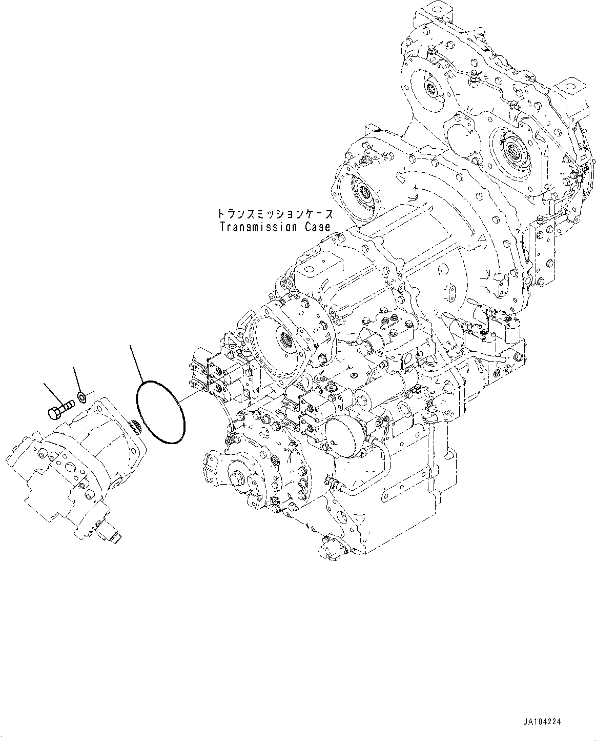 Wheel Loaders Komatsu / WA475-10E0 S/N 120001-UP(1001572C) / Hydrostatic Transmission (HST) Motor, HST Motor 1 Mounting (#120001-)(F001007 : F2430-001007)