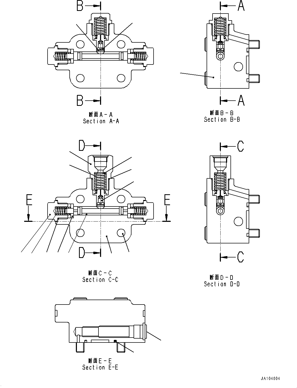 Wheel Loaders Komatsu / WA475-10E0 S/N 120001-UP(1001572C) / Hydrostatic Transmission (HST) Motor, Inner Parts, HST Motor 2 (6/6) (#120001-)(F001013 : F2430-001013)