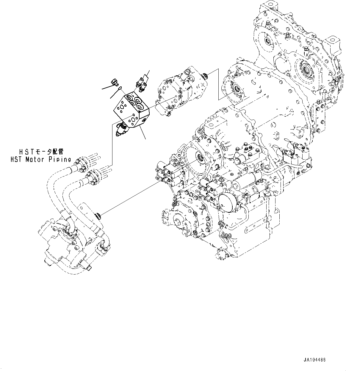 Wheel Loaders Komatsu / WA475-10E0 S/N 120001-UP(1001572C) / Hydrostatic Transmission (HST) Motor, Relief Valve (#120001-)(F001015 : F2430-001015)