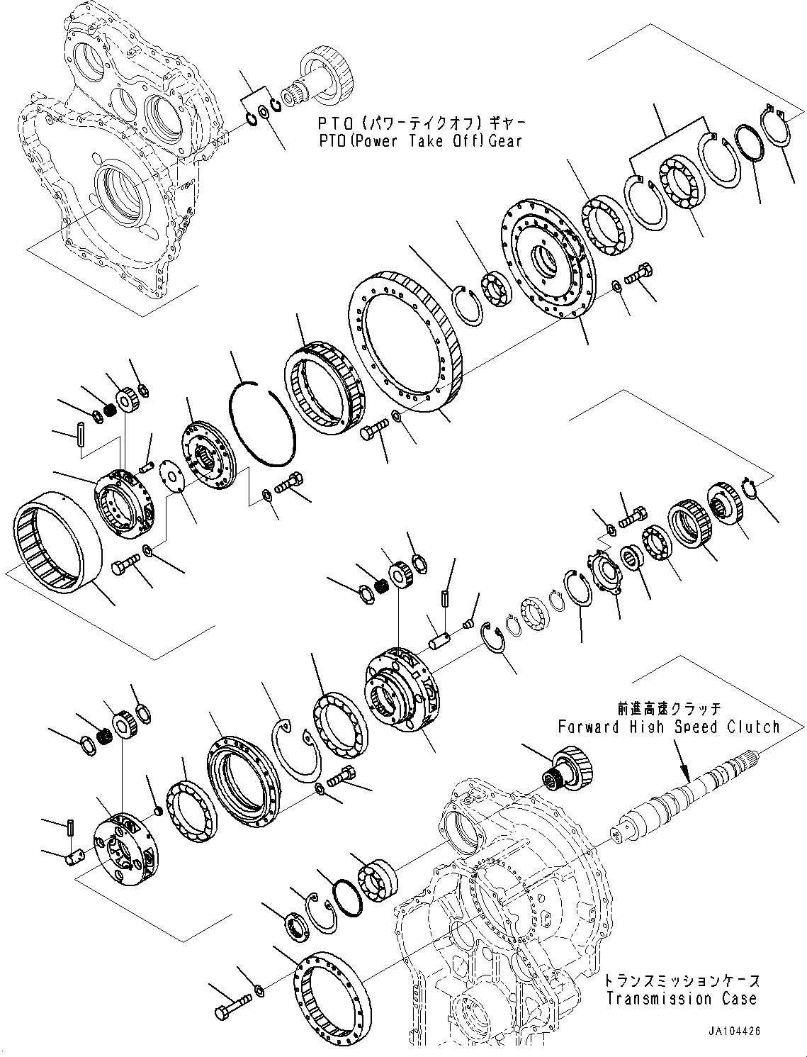 Wheel Loaders Komatsu / WA475-10E0 S/N 120001-UP(1001572C) / Transmission, Input Shaft (#120001-)(F004006 : F4300-001006)
