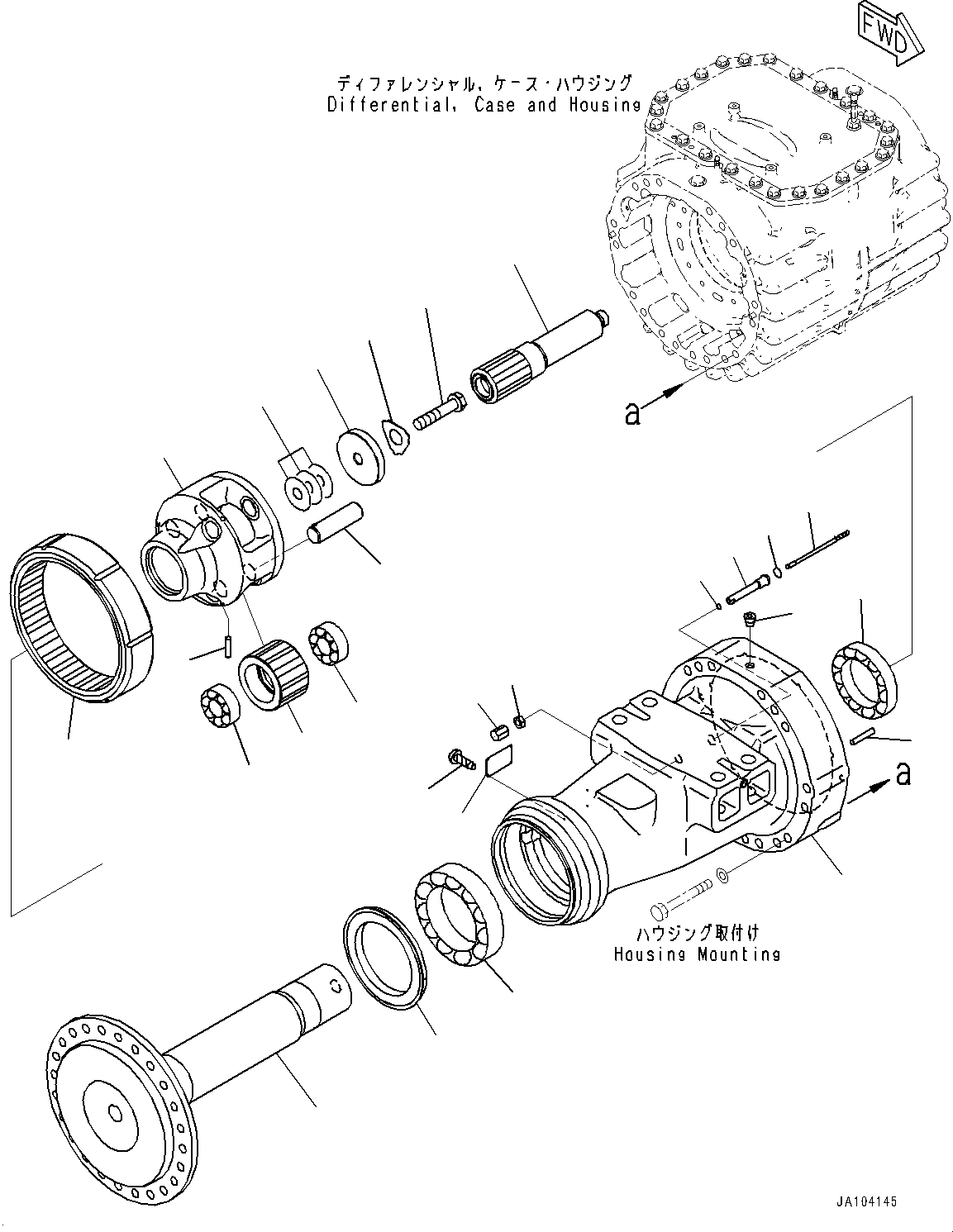 Wheel Loaders Komatsu / WA475-10E0 S/N 120001-UP(1001572C) / Front Axle, Final Drive R.H. (Reinforced Type) (#120001-)(F008002 : F4400-003002)