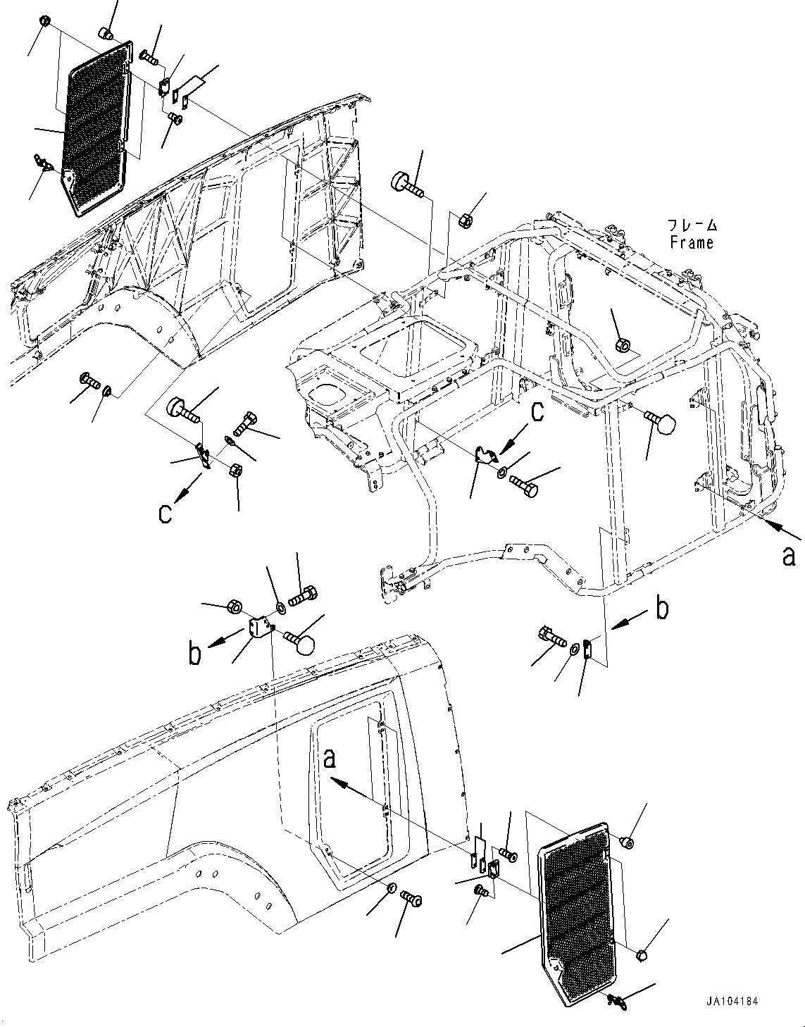 Wheel Loaders Komatsu / WA475-10E0 S/N 120001-UP(1001572C) / Engine Hood, Hood Side Cover (#120001-)(M001006 : M4100-001006)