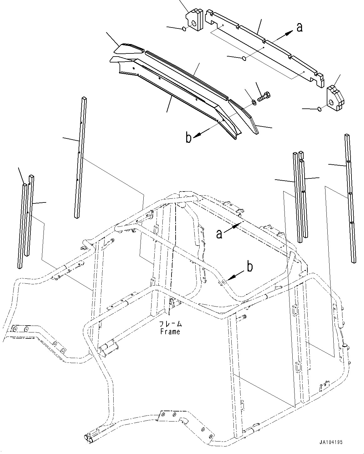 Wheel Loaders Komatsu / WA475-10E0 S/N 120001-UP(1001572C) / Engine Hood, Baffle Seal (#120001-)(M003012 : M4100-003012)