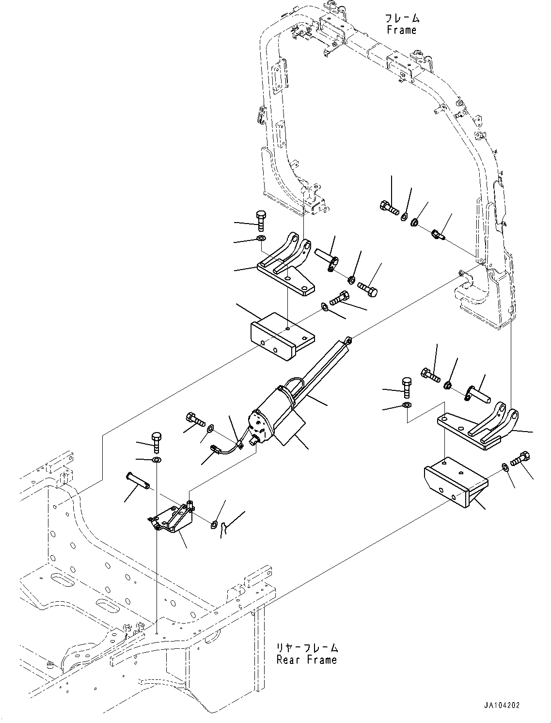 Wheel Loaders Komatsu / WA475-10E0 S/N 120001-UP(1001572C) / Engine Hood, Hood Mounting (1/2) (#120001-)(M001013 : M4100-001013)
