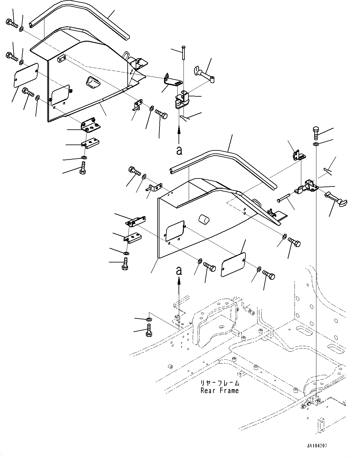 Wheel Loaders Komatsu / WA475-10E0 S/N 120001-UP(1001572C) / Engine Hood, Service Panel (#120001-)(M003016 : M4100-003016)