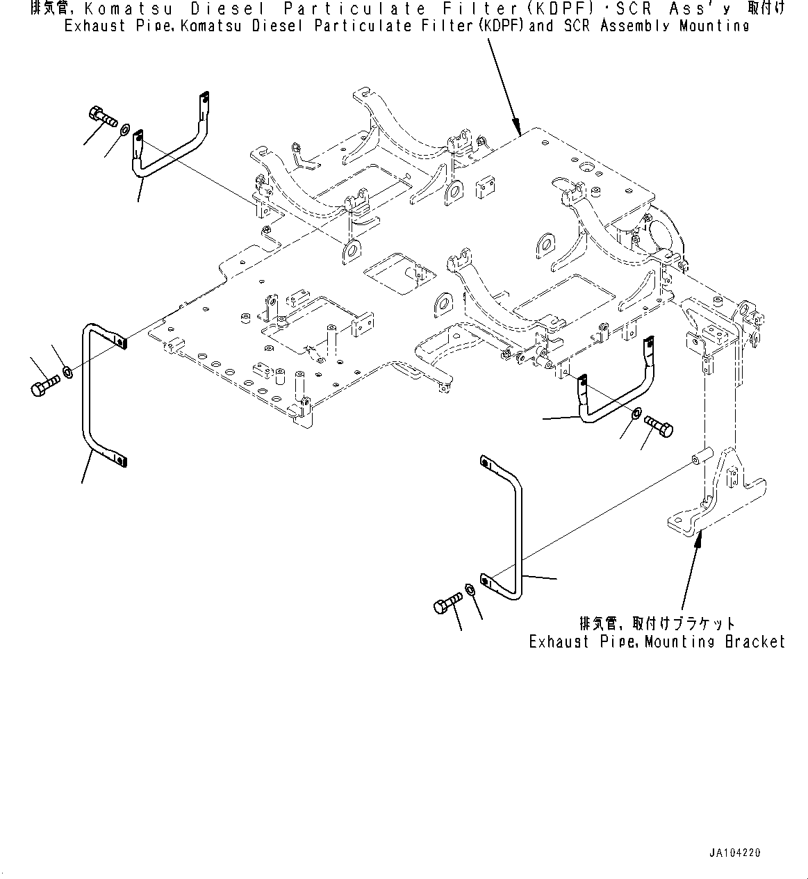 Wheel Loaders Komatsu / WA475-10E0 S/N 120001-UP(1001572C) / Engine Hood, Grip (#120001-)(M003020 : M4100-003020)