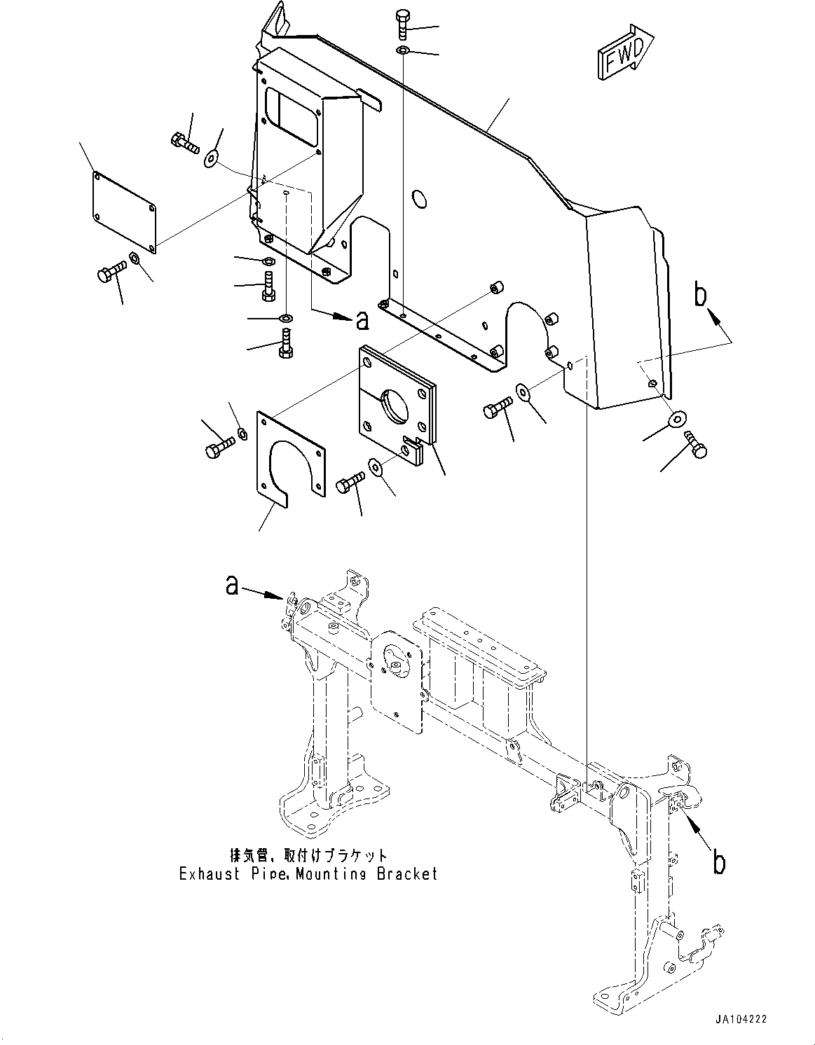 Wheel Loaders Komatsu / WA475-10E0 S/N 120001-UP(1001572C) / Engine Hood, Upper Baffle (#120001-)(M003021 : M4100-003021)