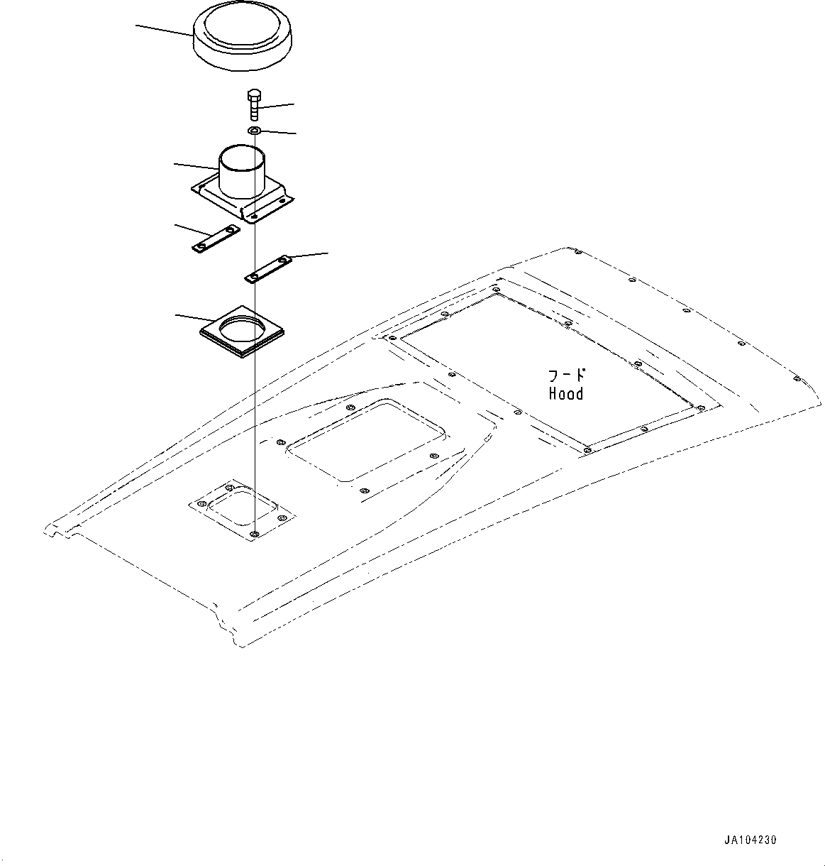 Wheel Loaders Komatsu / WA475-10E0 S/N 120001-UP(1001572C) / Engine Hood, Air Intake (#120001-)(M003023 : M4100-003024)