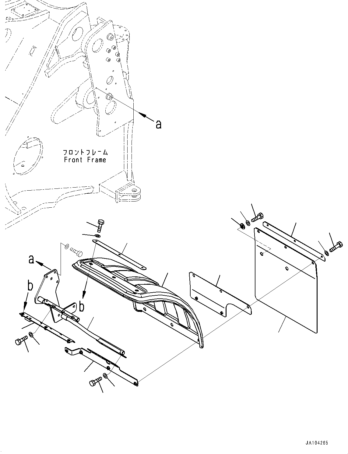 Wheel Loaders Komatsu / WA475-10E0 S/N 120001-UP(1001572C) / Front Fender, Fender, L.H. (#120001-)(M011001 : M4210-004001)