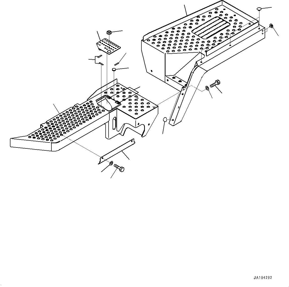 Wheel Loaders Komatsu / WA475-10E0 S/N 120001-UP(1001572C) / Ladder, Floor L.H. (#120001-)(M015001 : M4310-001001)