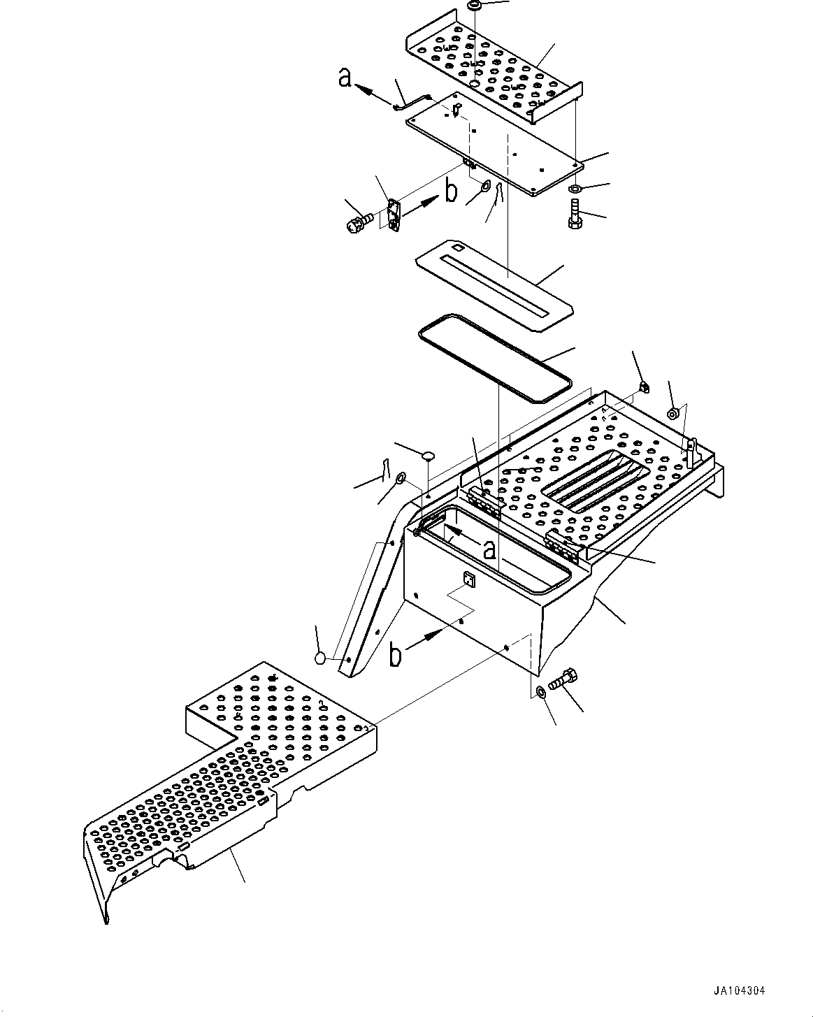 Wheel Loaders Komatsu / WA475-10E0 S/N 120001-UP(1001572C) / Ladder, Floor R.H. (#120001-)(M015006 : M4310-001006)