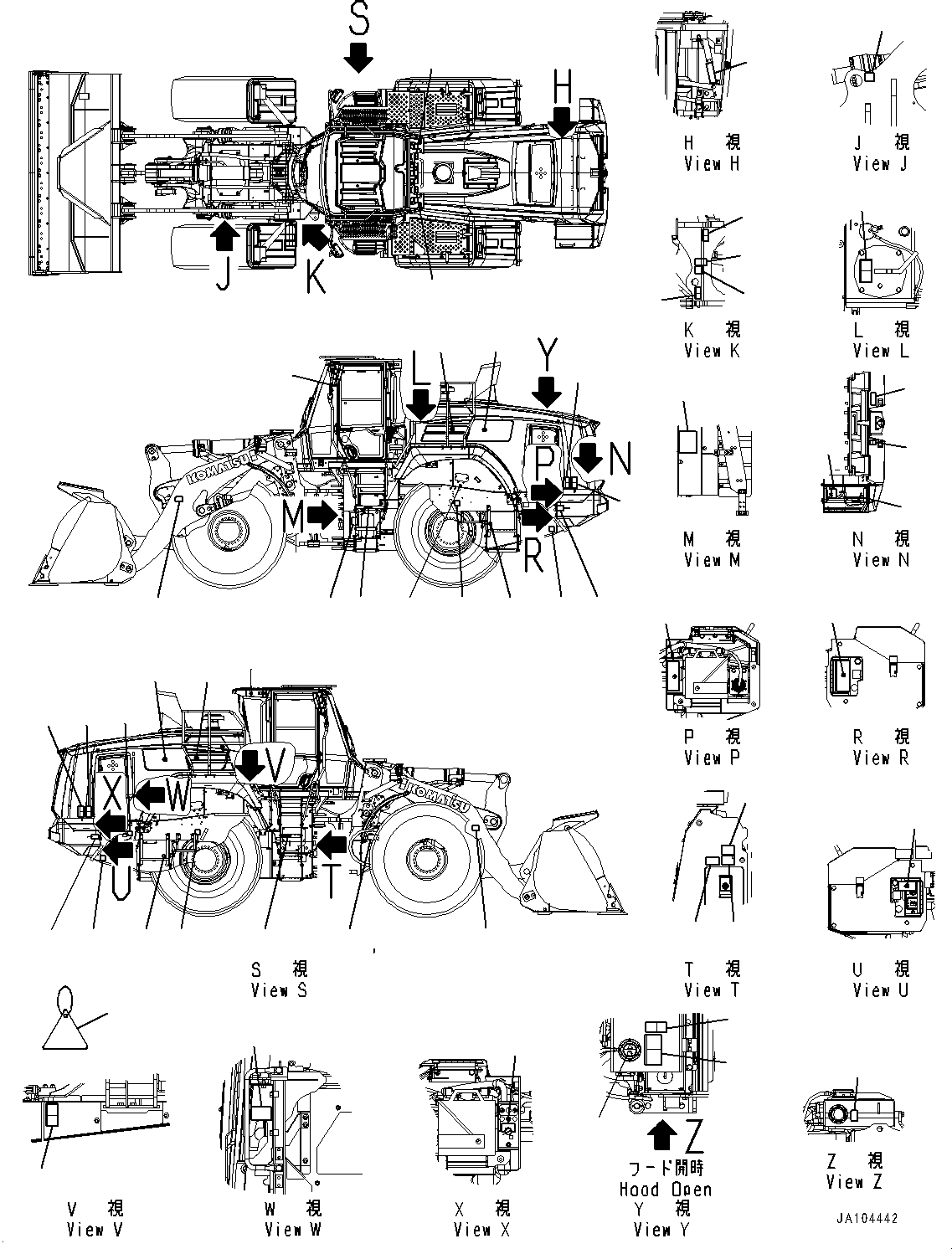 Wheel Loaders Komatsu / WA475-10E0 S/N 120001-UP(1001572C) / Decal, Exterior (English) (#120001-)(U001001 : U0100-005001)