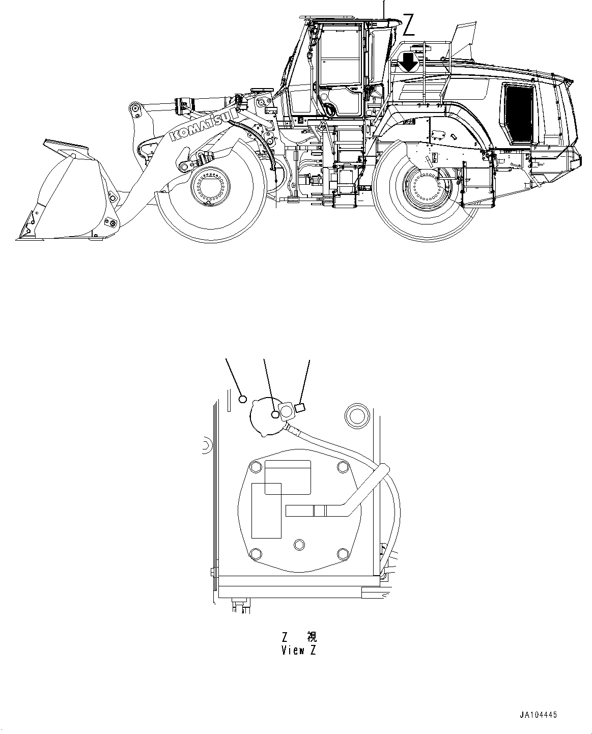 Wheel Loaders Komatsu / WA475-10E0 S/N 120001-UP(1001572C) / Decal, Hydraulic Tank (#120001-)(U001004 : U0100-005004)
