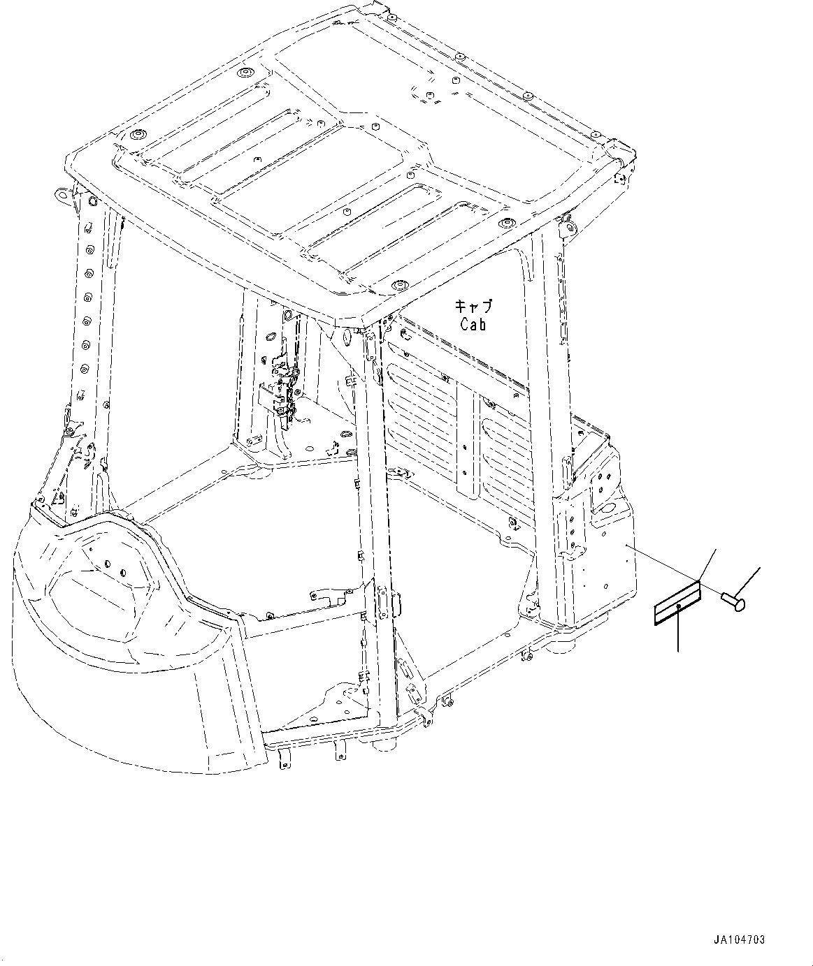 Wheel Loaders Komatsu / WA475-10E0 S/N 120001-UP(1001572C) / ROPS Plate, (English) (#120001-)(U003001 : U0605-004001)