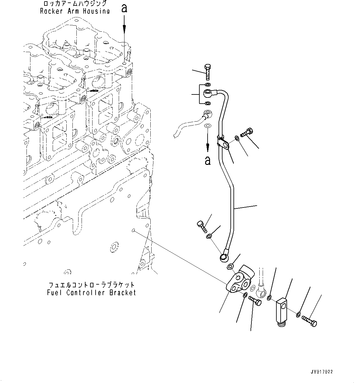 Komatsu parts book diagram for SAA6D125E-7 S/N 865972-UP (For WA475-10E0): FUEL RETURN (#865972-)