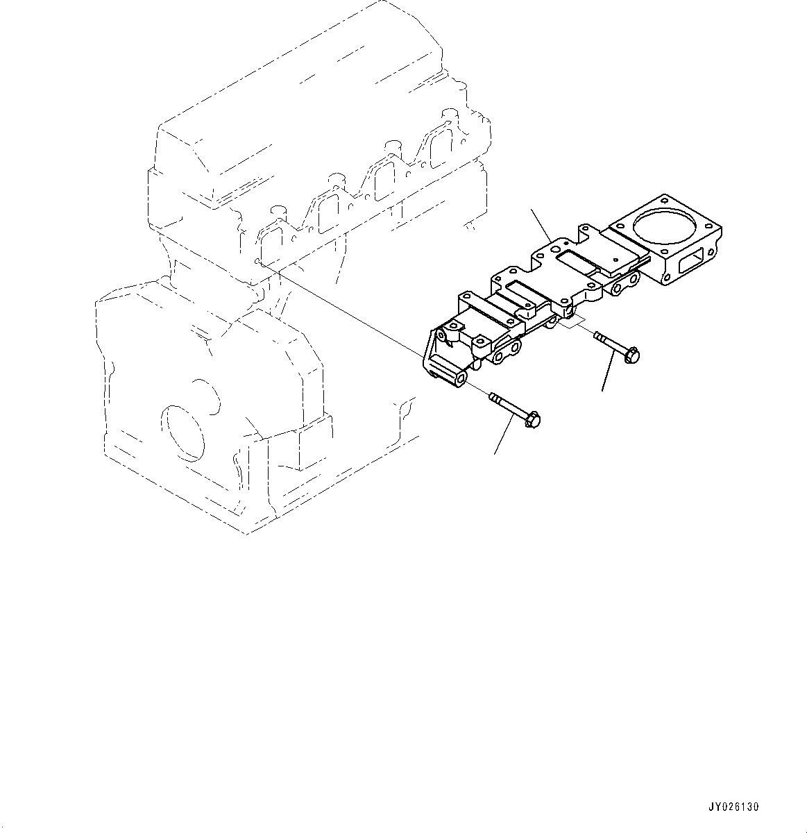 Komatsu parts book diagram for SAA4D95LE-5D S/N 501795-UP (For PC120-8): AIR INTAKE MANIFOLD (#501795-)