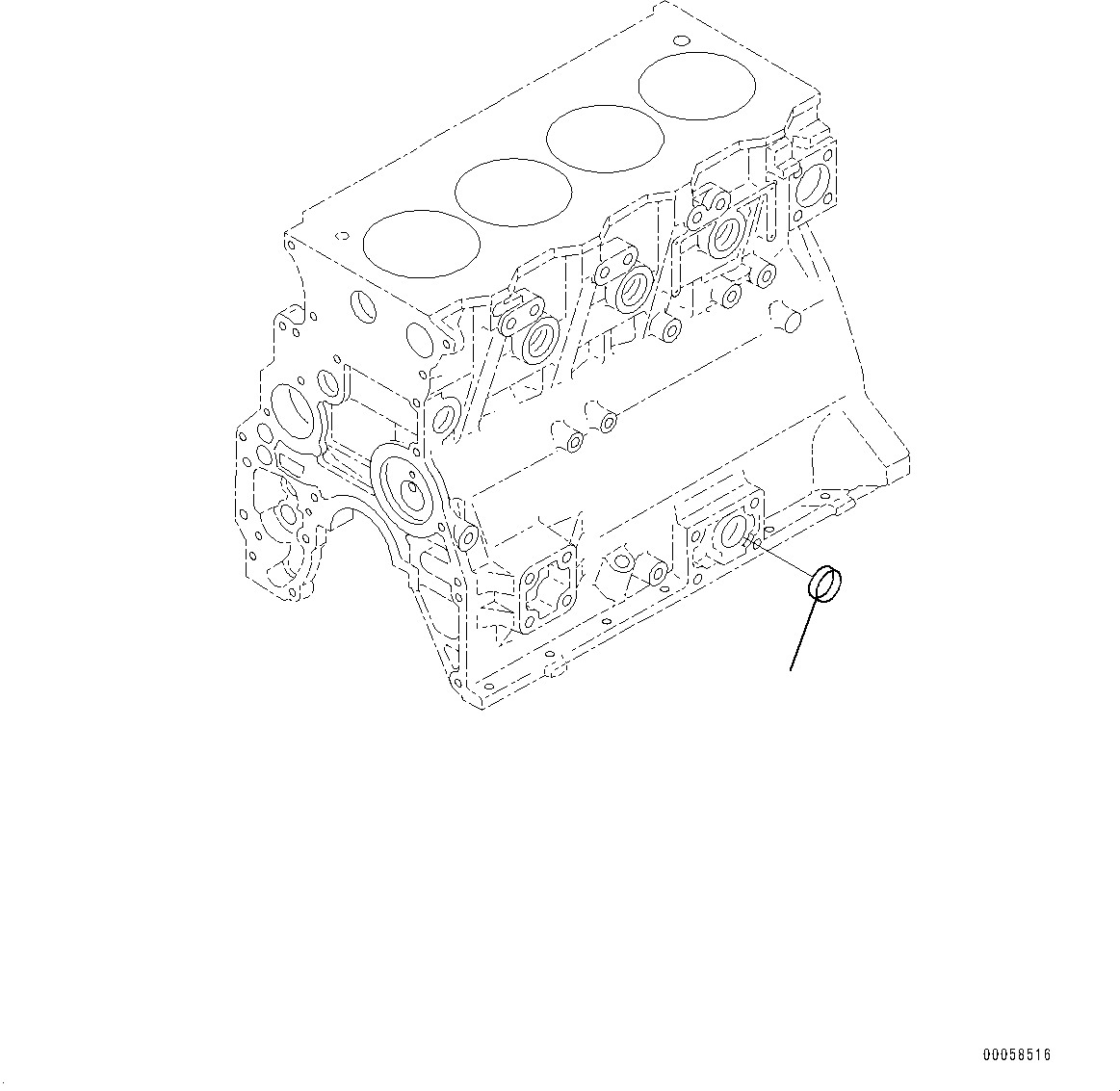Komatsu parts book diagram for SAA4D95LE-5D S/N 501795-UP (For PC120-8): CYLINDER BLOCK PLUG, BLIND PLUG (#501795-)